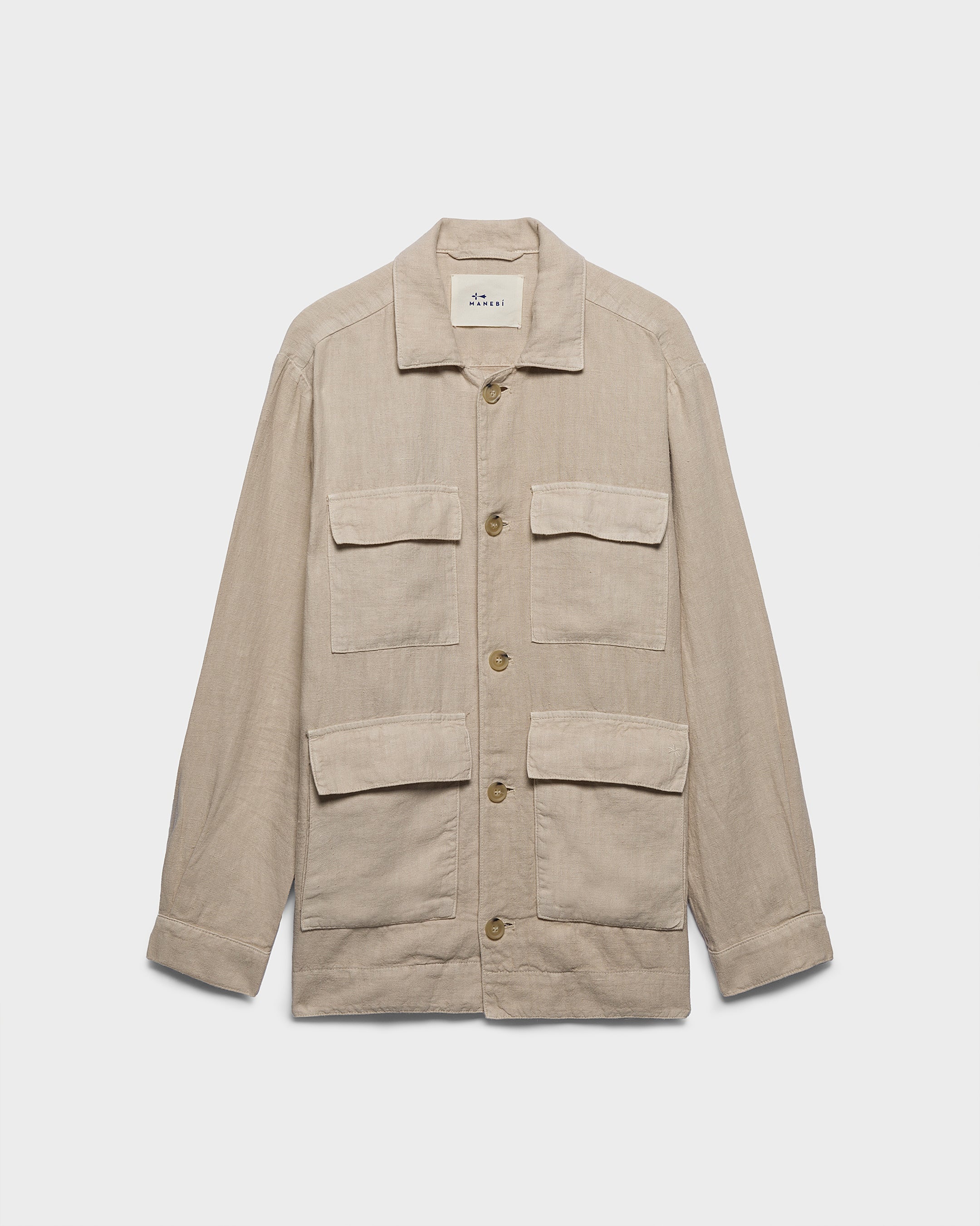 Irish Linen Savana Jacket - I32JJ - Sand - Image 5