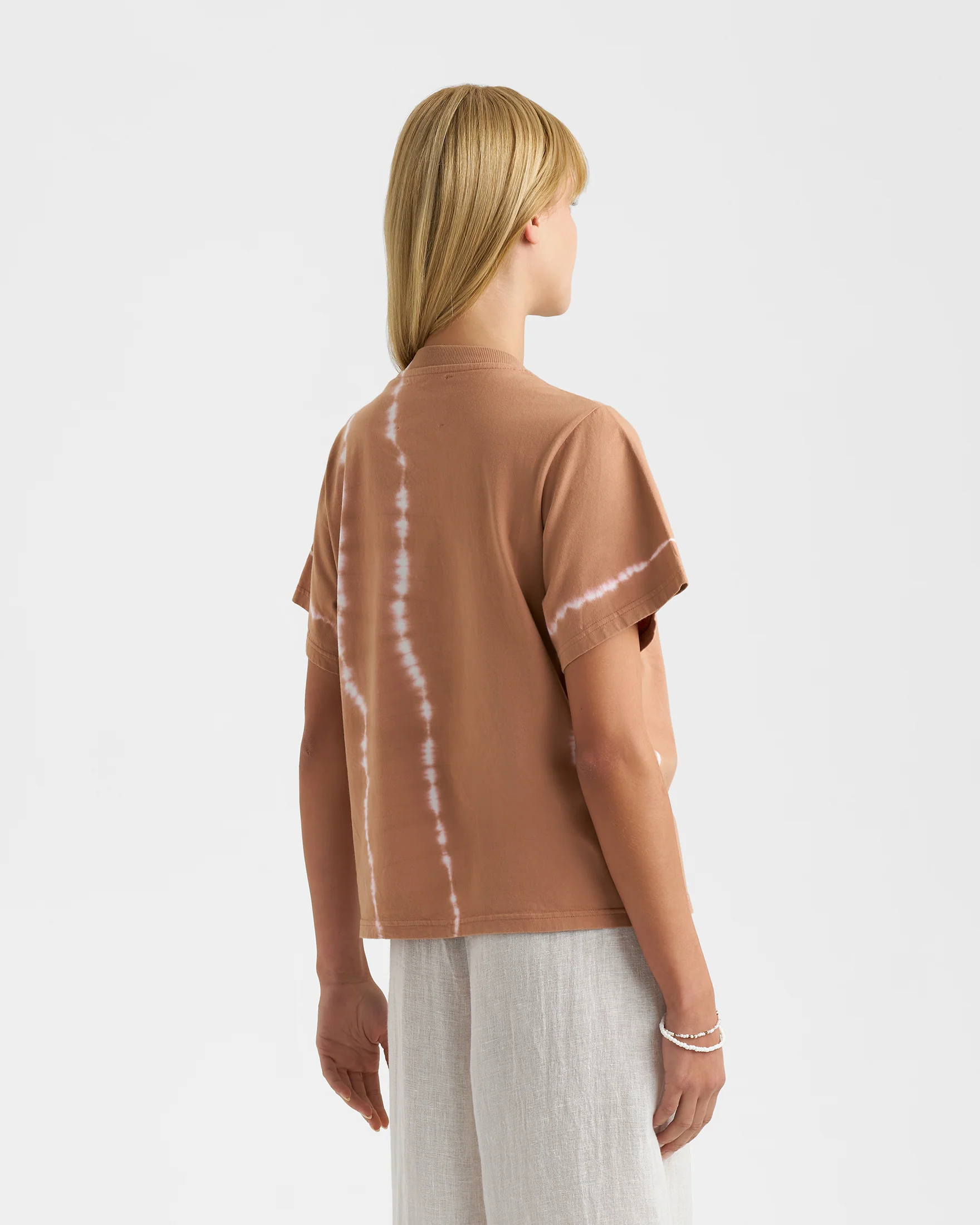 Jersey Charlotte T-Shirt Tie&Dye - G97JE - Brick Dust Tie & Dye And Palm Embroidery - Image 4