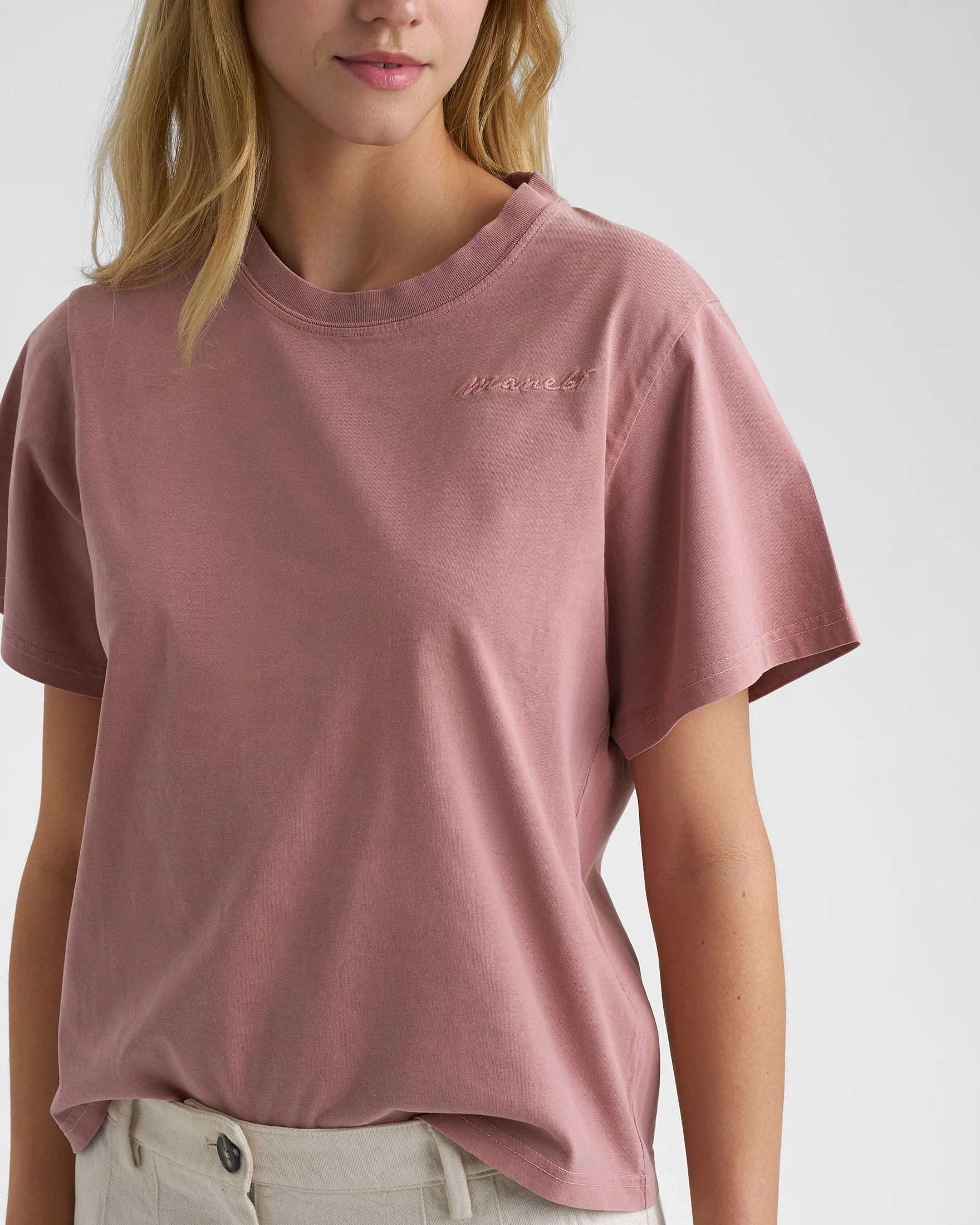 Jersey Coconut T-Shirt - G82JE - Terracotta And Logo Embroidery - Image 3