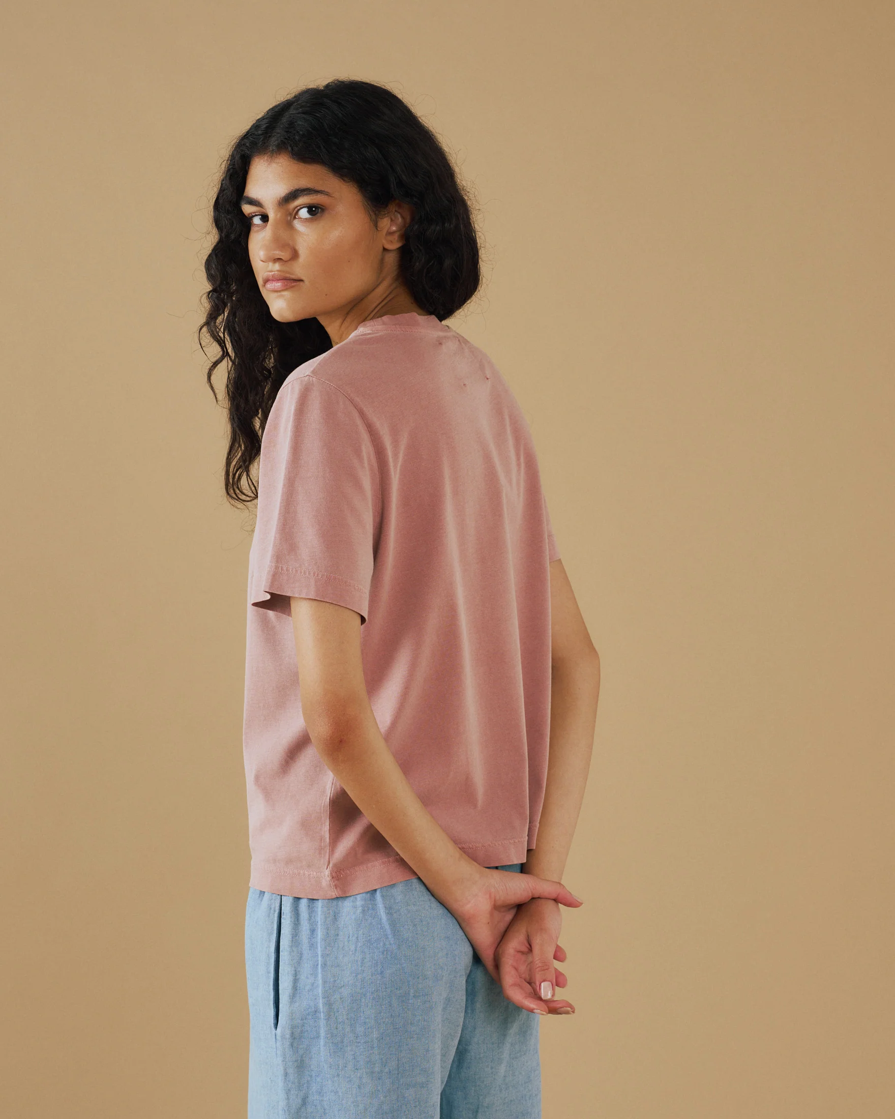 Jersey Coconut T-Shirt - G82JE - Terracotta And Logo Embroidery - Image 6