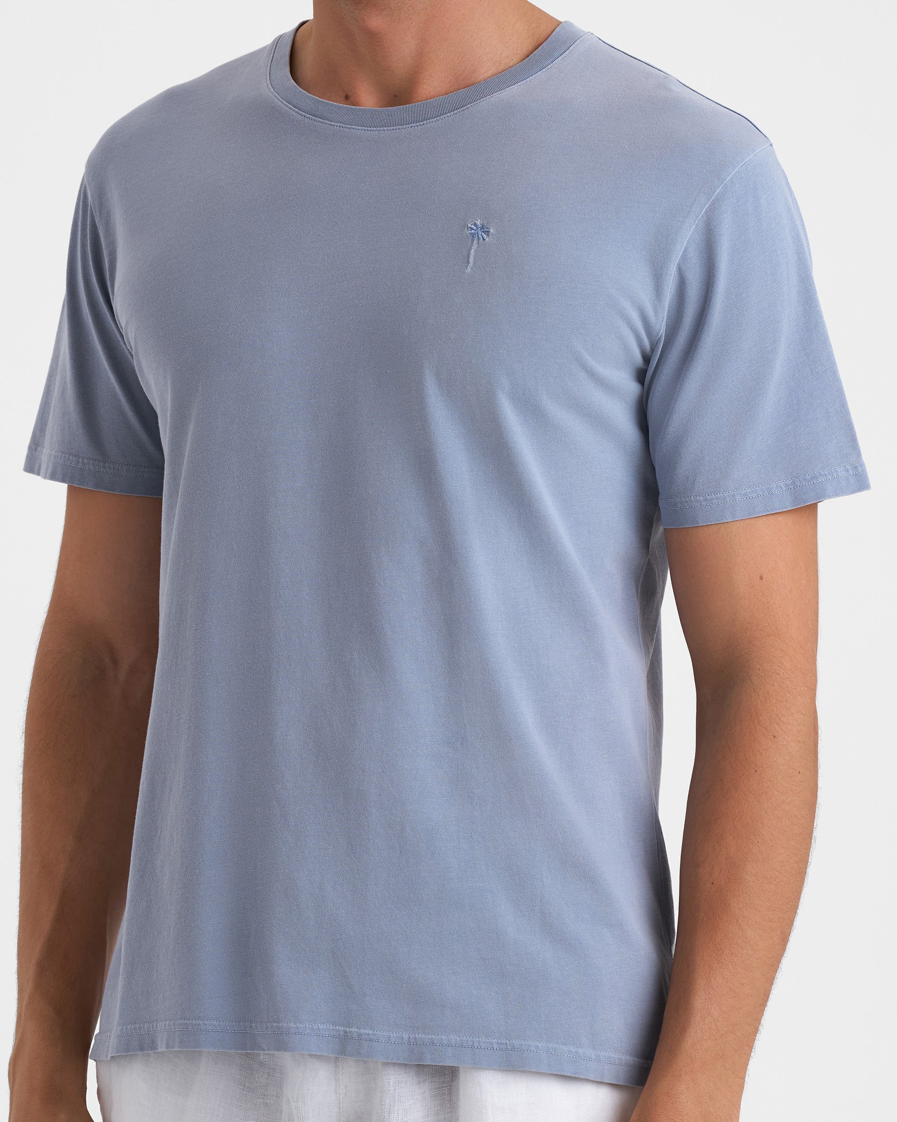 Jersey Palm T-Shirt - G95JG - Jeans And Logo Embroidery - Image 3