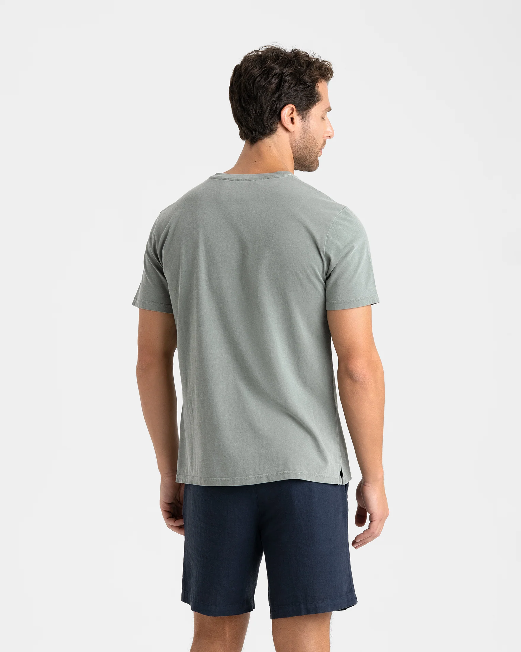 Jersey Palm T-Shirt - G93JG - Military Green And Palm Embroidery - Image 4