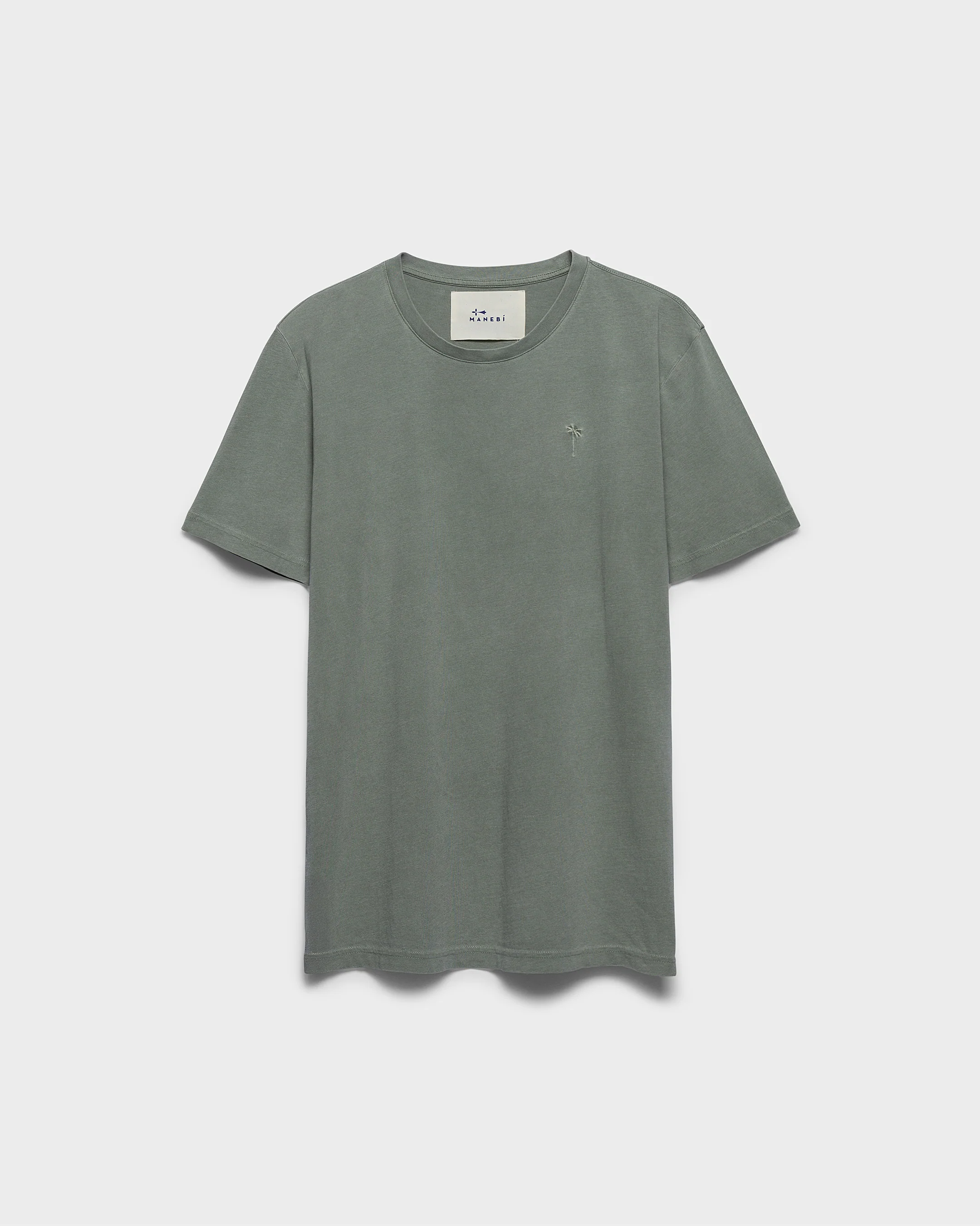 Jersey Palm T-Shirt - G93JG - Military Green And Palm Embroidery - Image 5