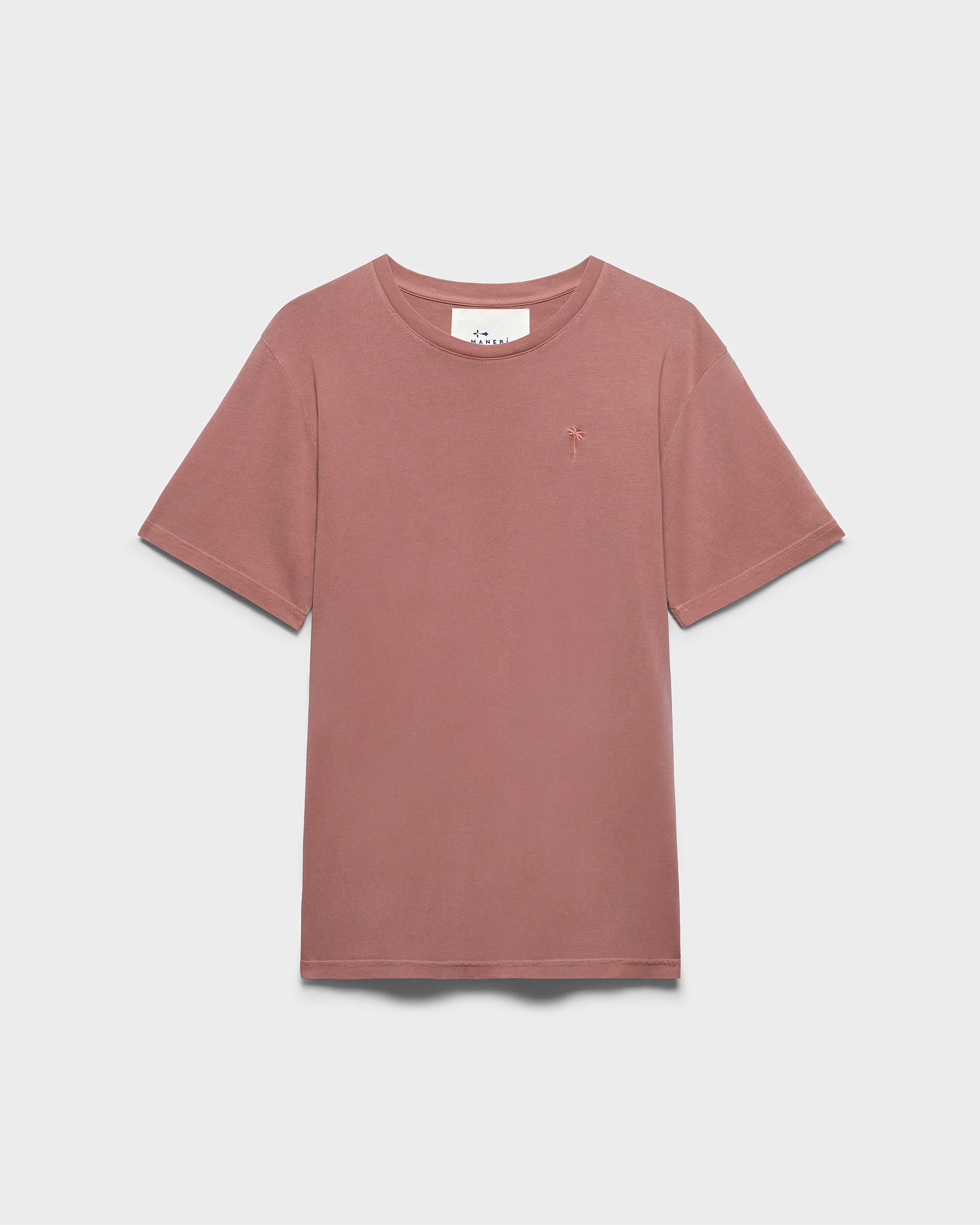Jersey Palm T-Shirt - G82JG - Terracotta And Palm Embroidery - Image 5