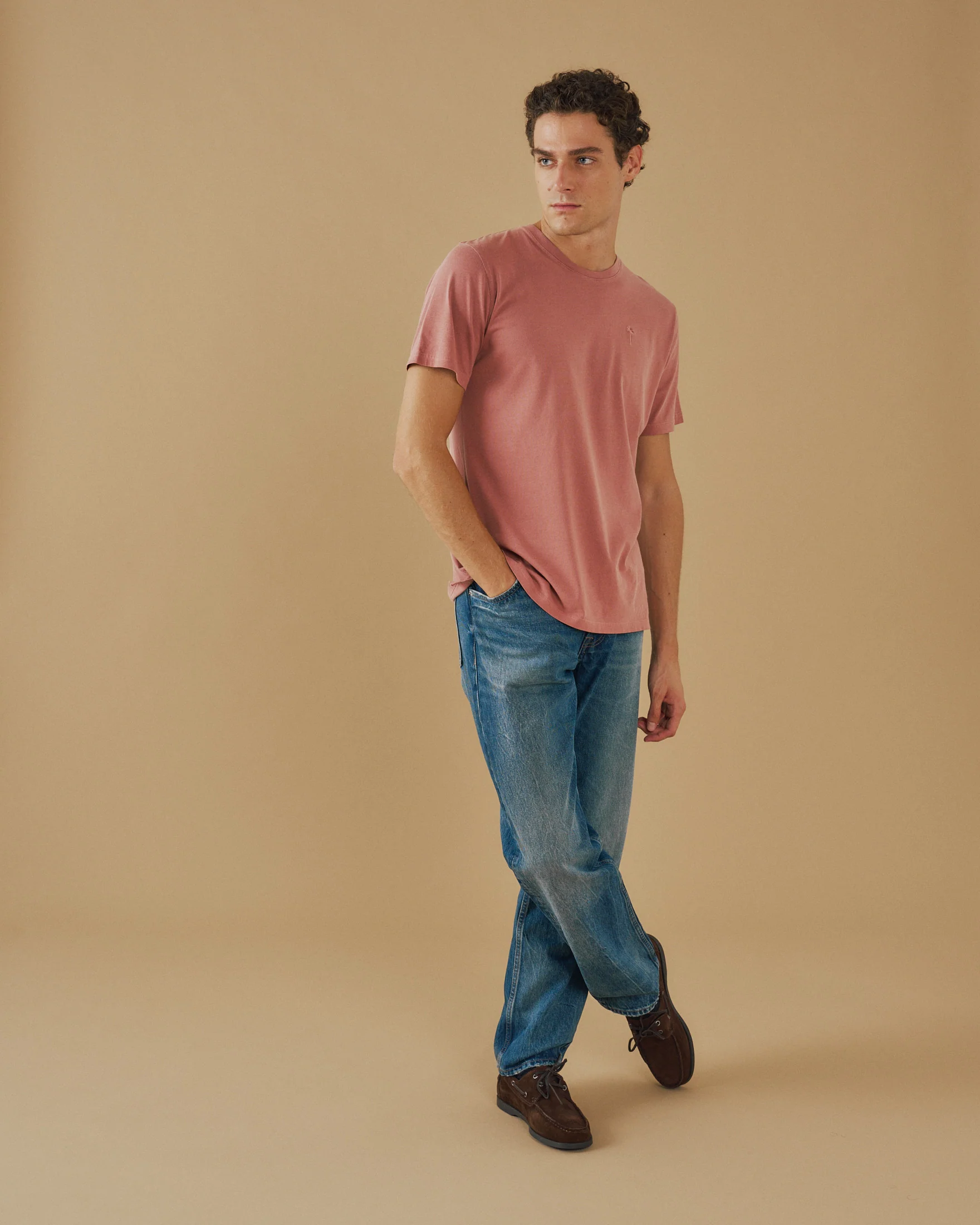 Jersey Palm T-Shirt - G82JG - Terracotta And Palm Embroidery - Image 6