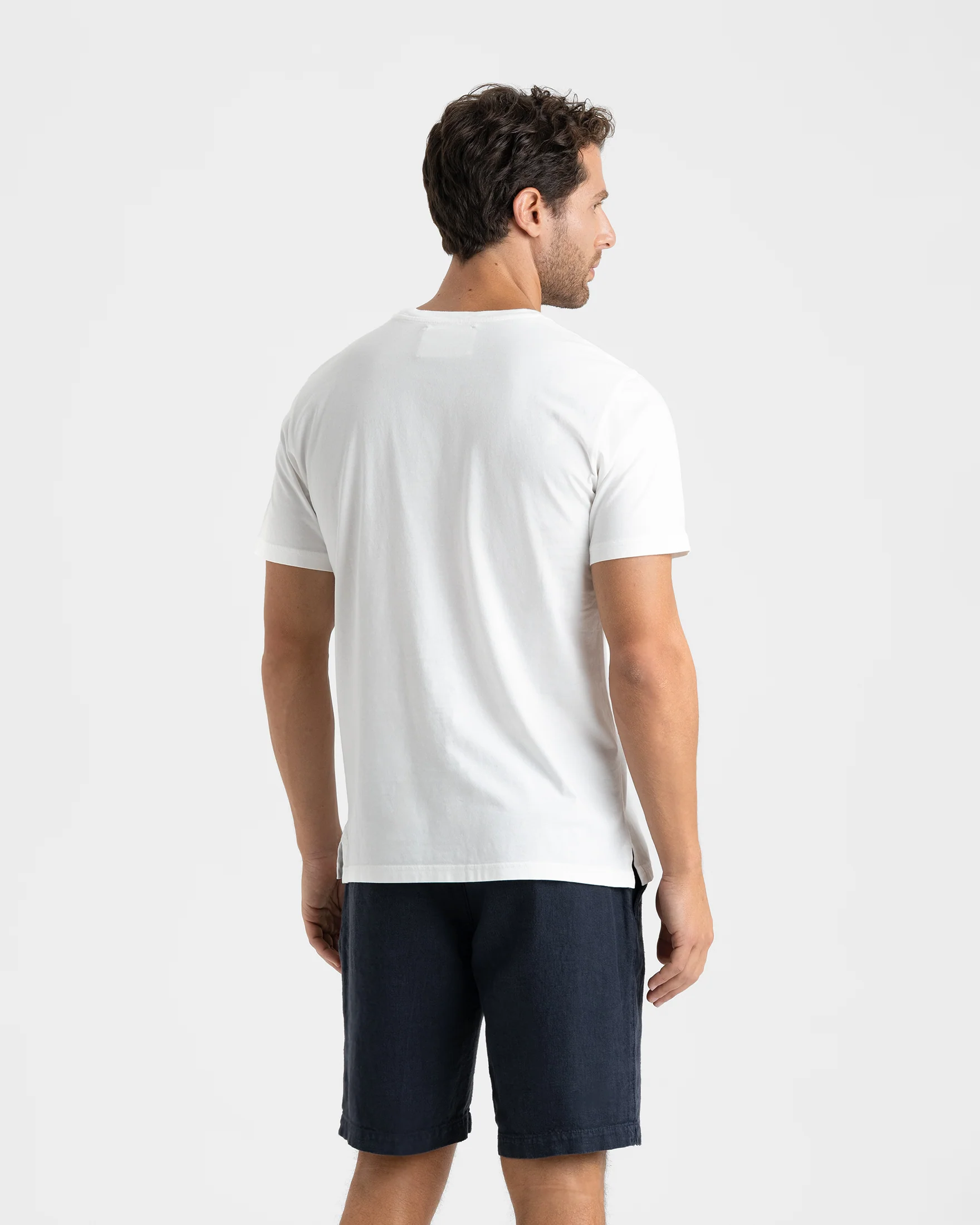 Jersey Palm T-Shirt - G84JG - White And Indigo Logo Embroidery - Image 4