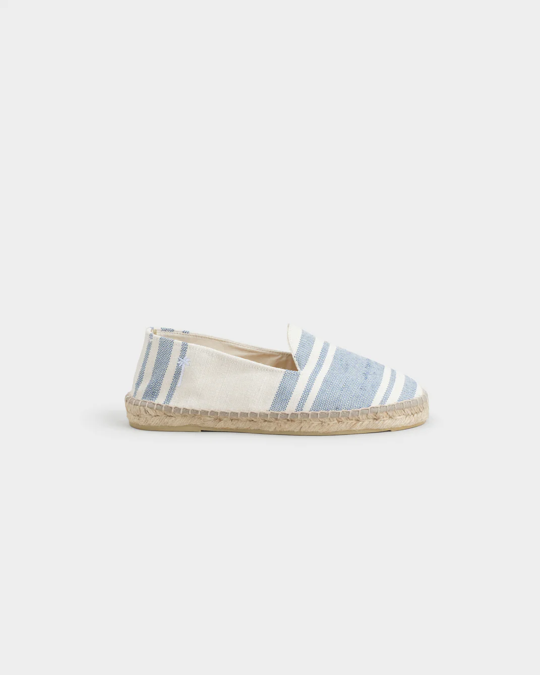 Jute Jaquard Flat Espadrilles - Z89C0 - Portofino - Indigo Stripes On Natural