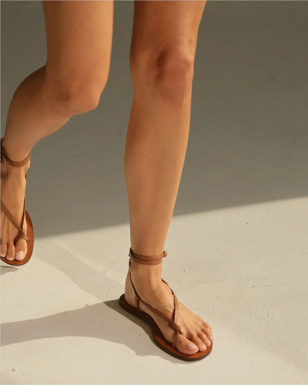 Kate Leather Knot Sandals - M39Y0 - Alex Rivière Studio x Manebí Tan - Image 2
