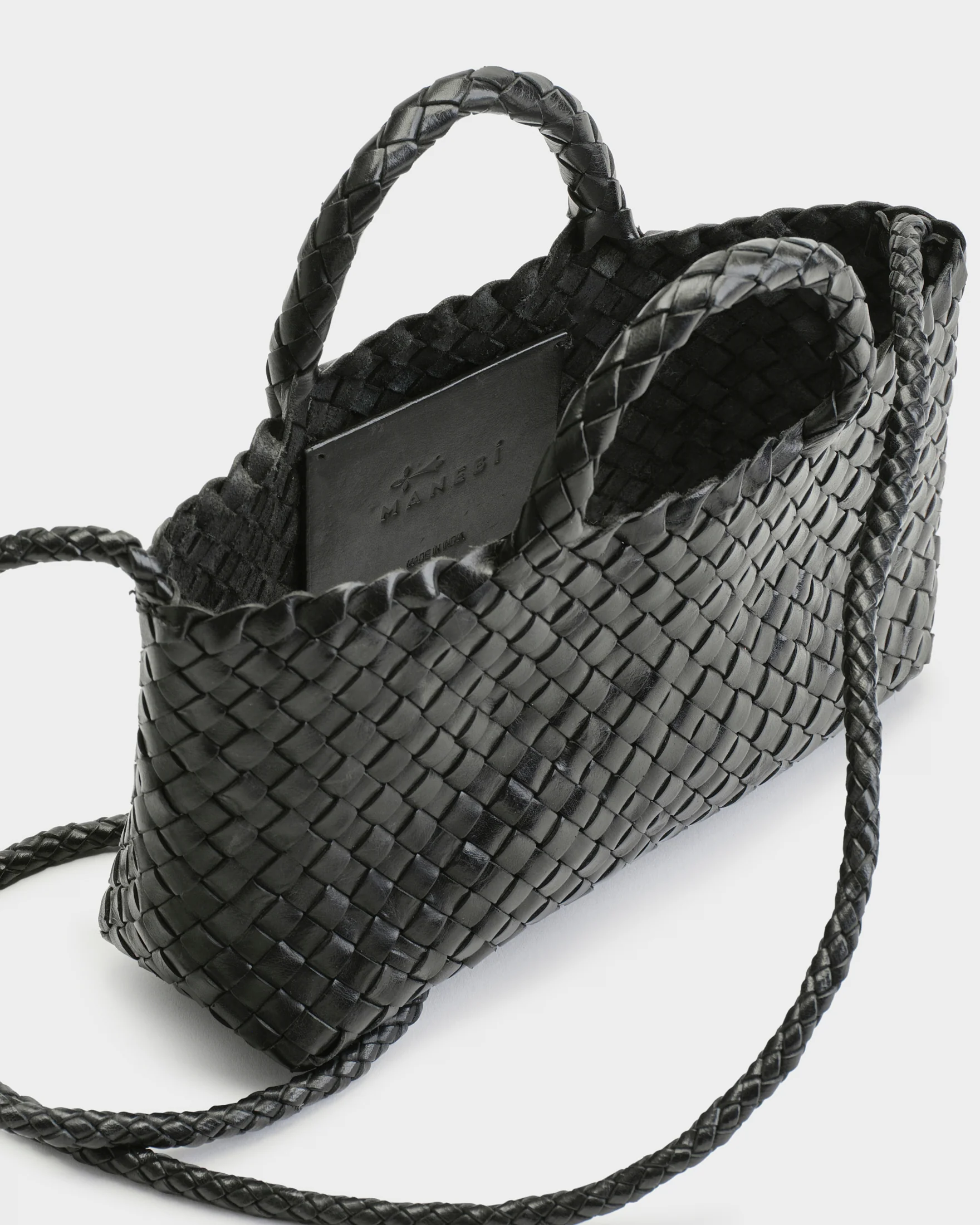 Leather Anse Mini Bag - L15NV - Black - Image 3