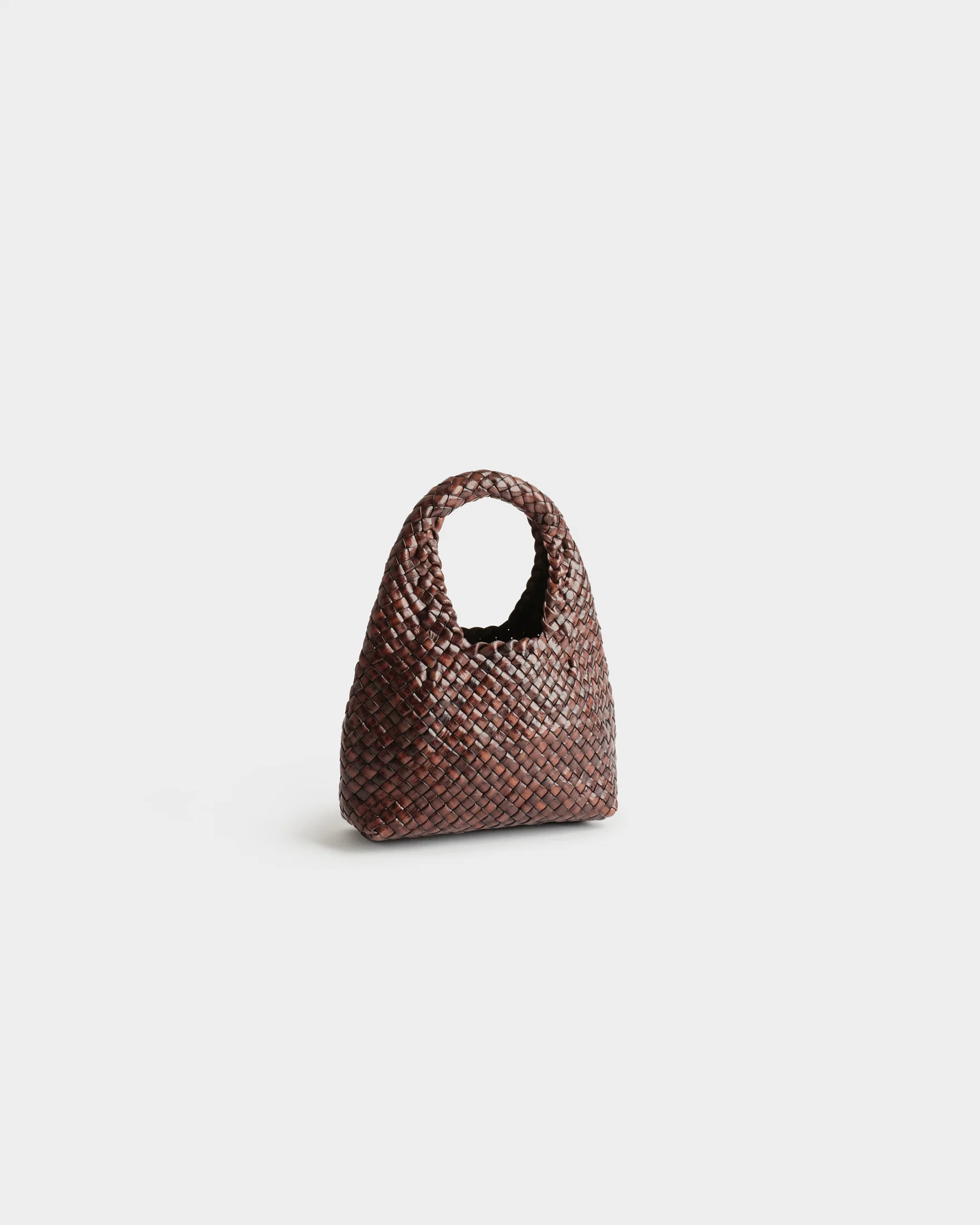 Leather Halfmoon Leather Bag - L14NW - Dark Brown - Image 2