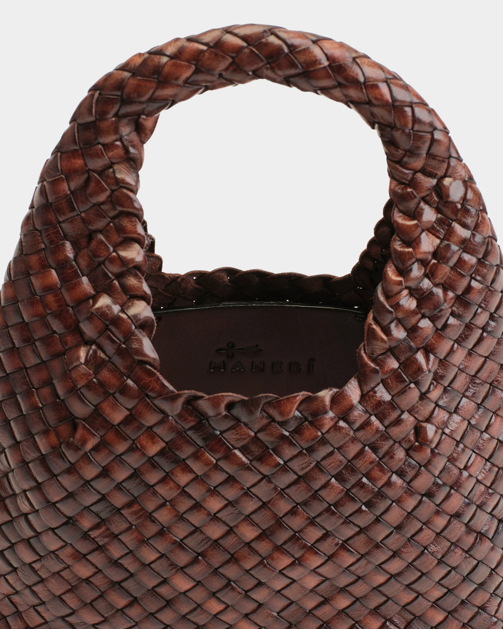 Leather Halfmoon Leather Bag - L14NW - Dark Brown - Image 3