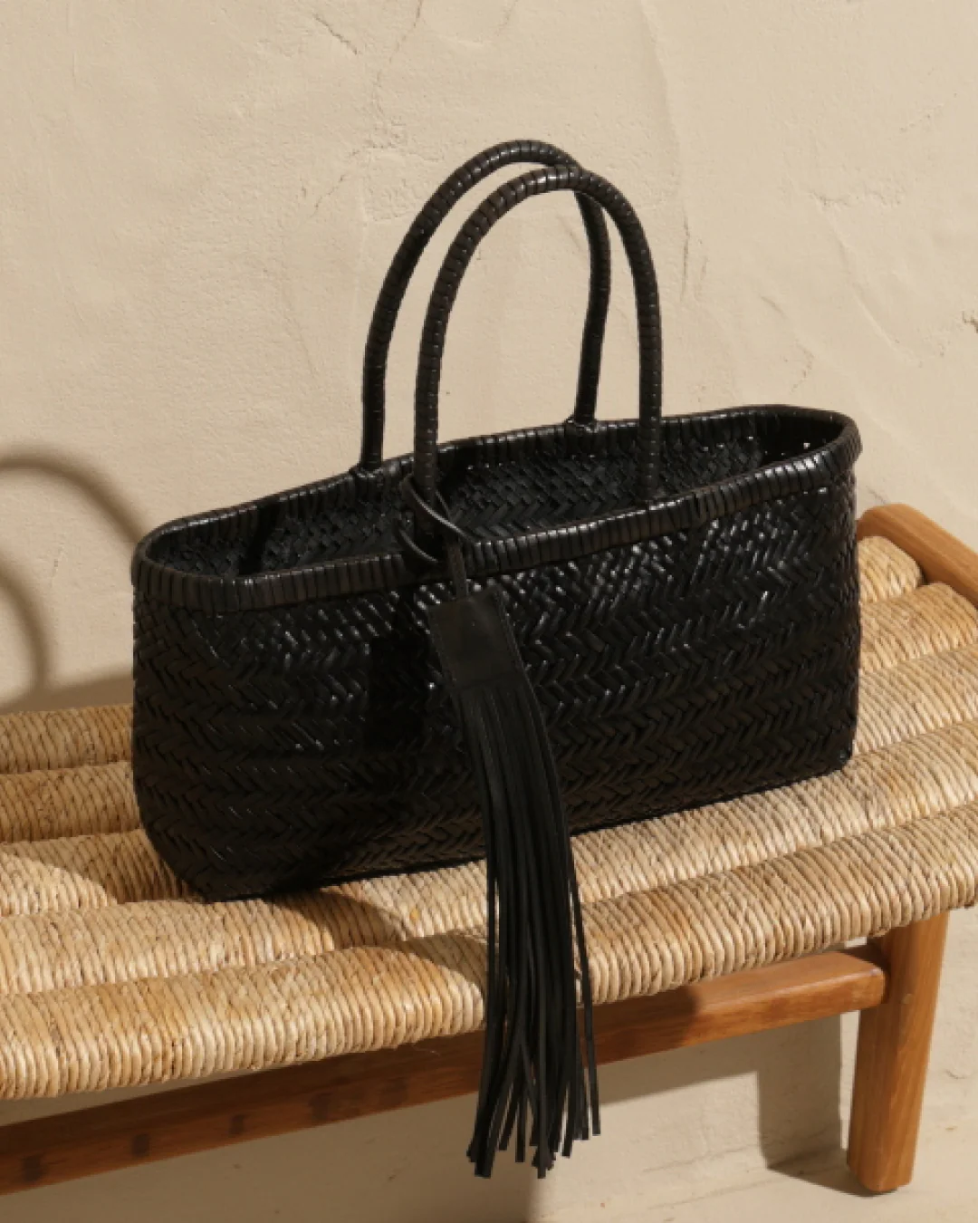 Leather Knot Tote - L15ND -  Alex Rivière Studio x Manebí Black - Image 4