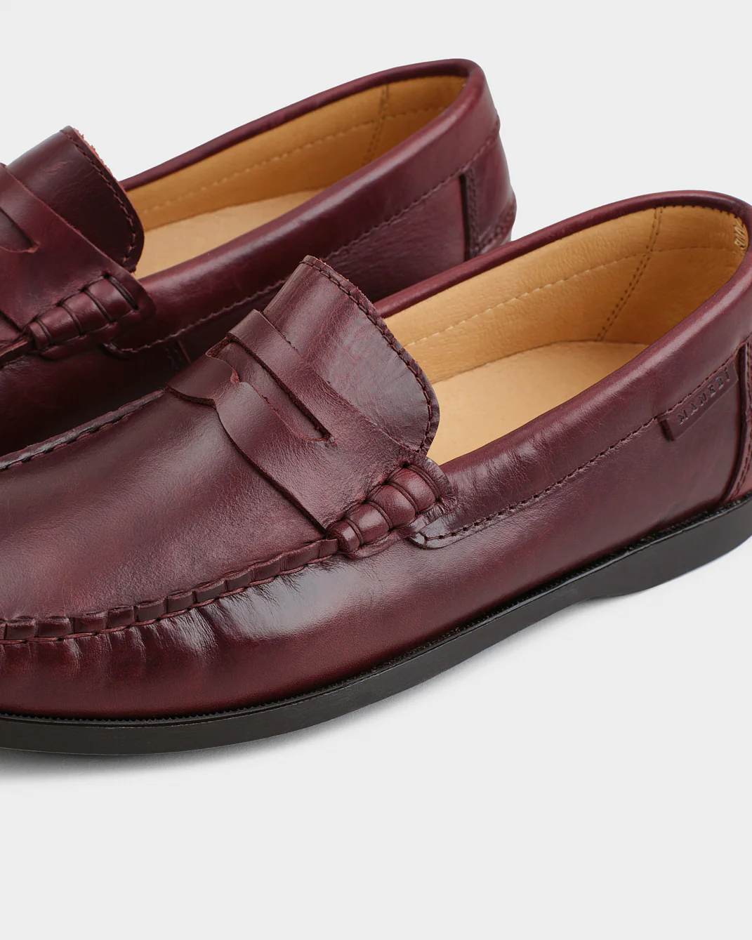 Leather Penny Loafers - R92KD - Canyon - Burgundy - Image 4