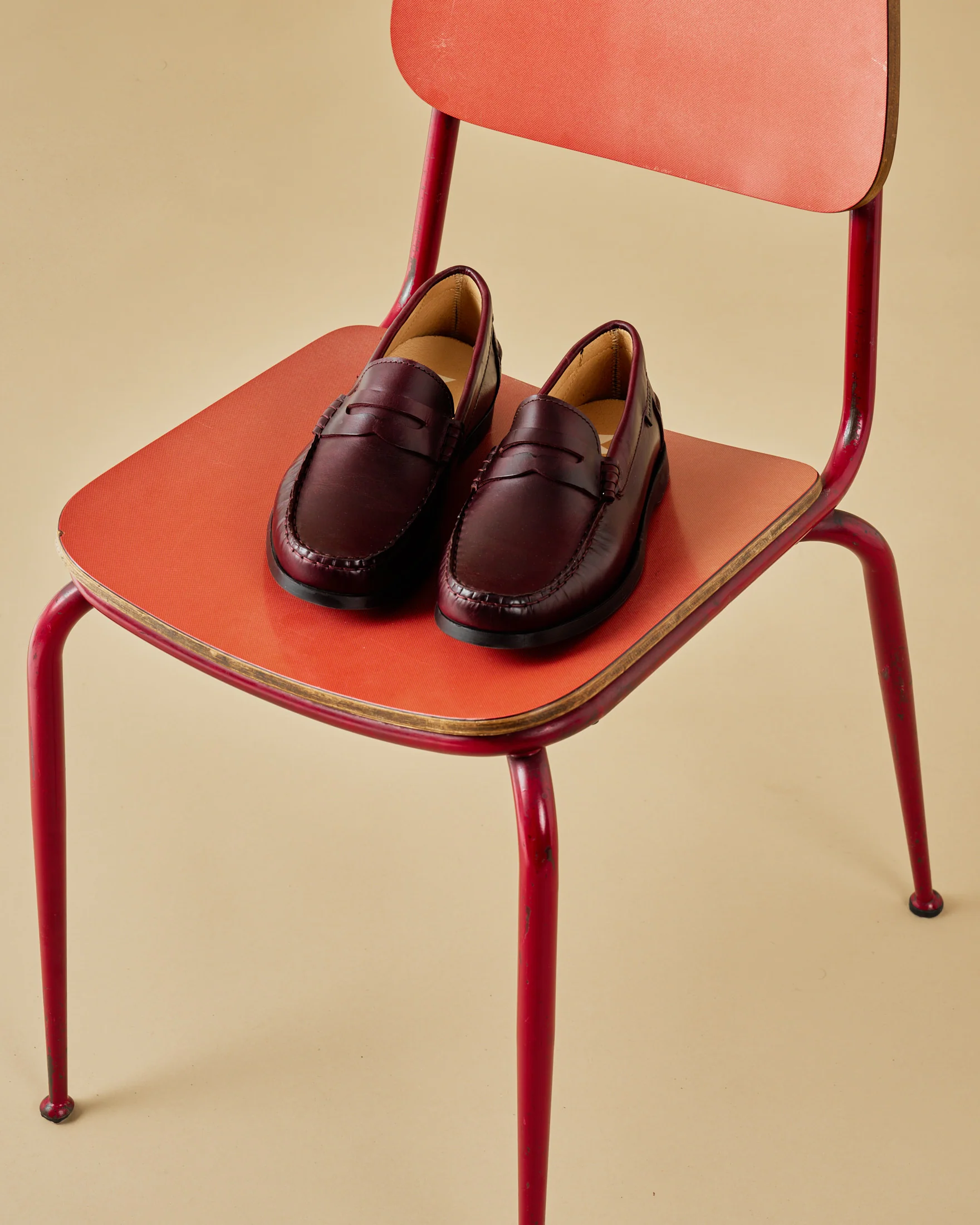 Leather Penny Loafers - R92KD - Canyon - Burgundy - Image 5