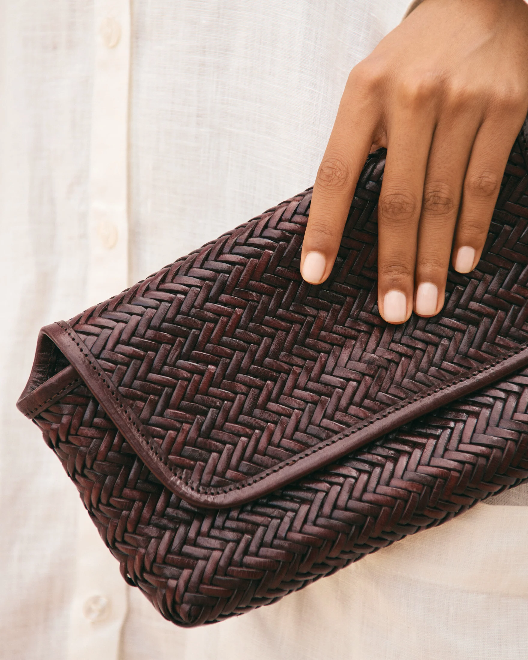 Leather Pouch Bag - L14HE - Canyon Dark Brown