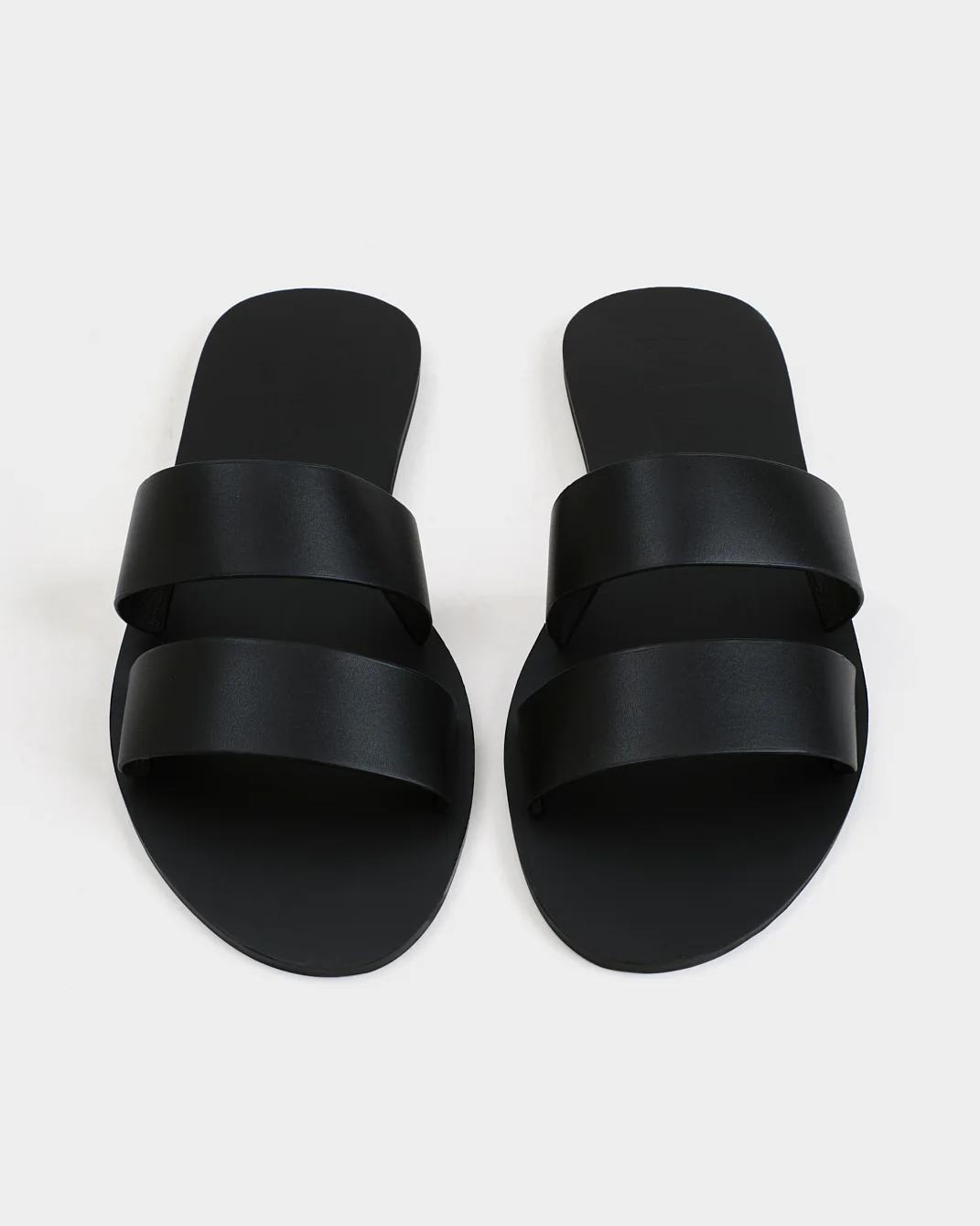 Leather Two Bands Sandals - P96Y0 - Canyon Black - Image 4