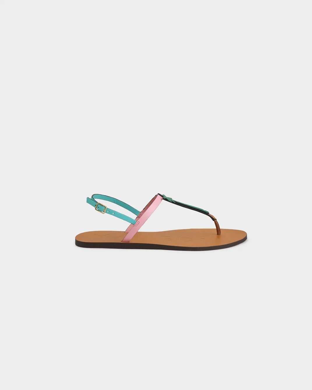 Leather Thongs Sandals - X36Y0 - Canyon - Emerald Palm