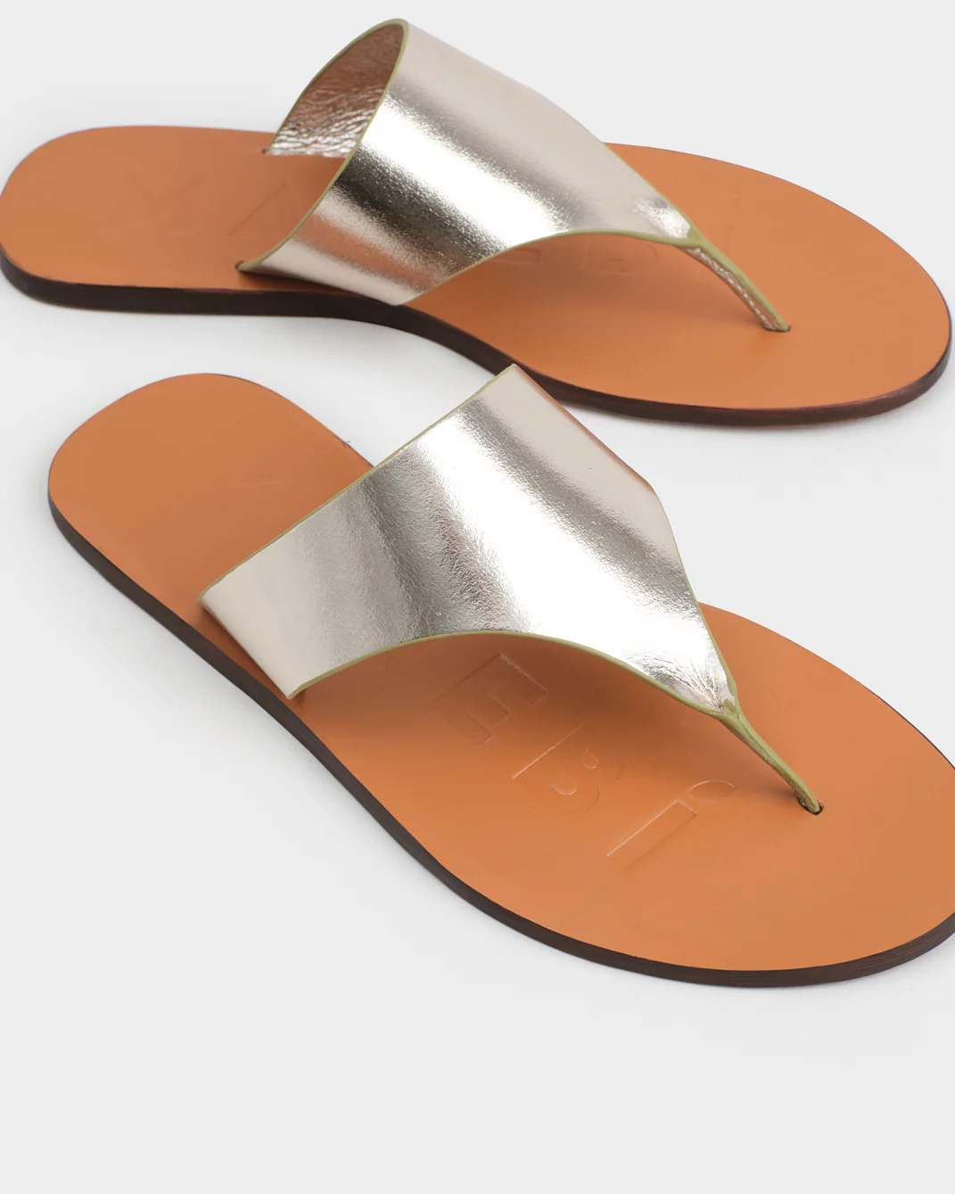 Leather Thong Sandals - Q25Y0 - Canyon Platinum Thongs - Image 4