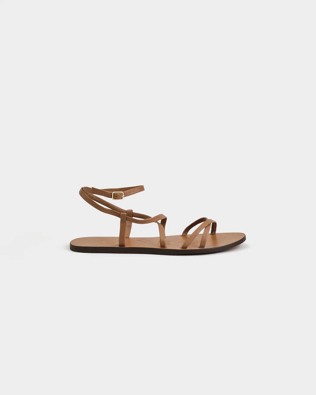 Leather Ankle Strap Sandals - Q27Y0 - Canyon Tan