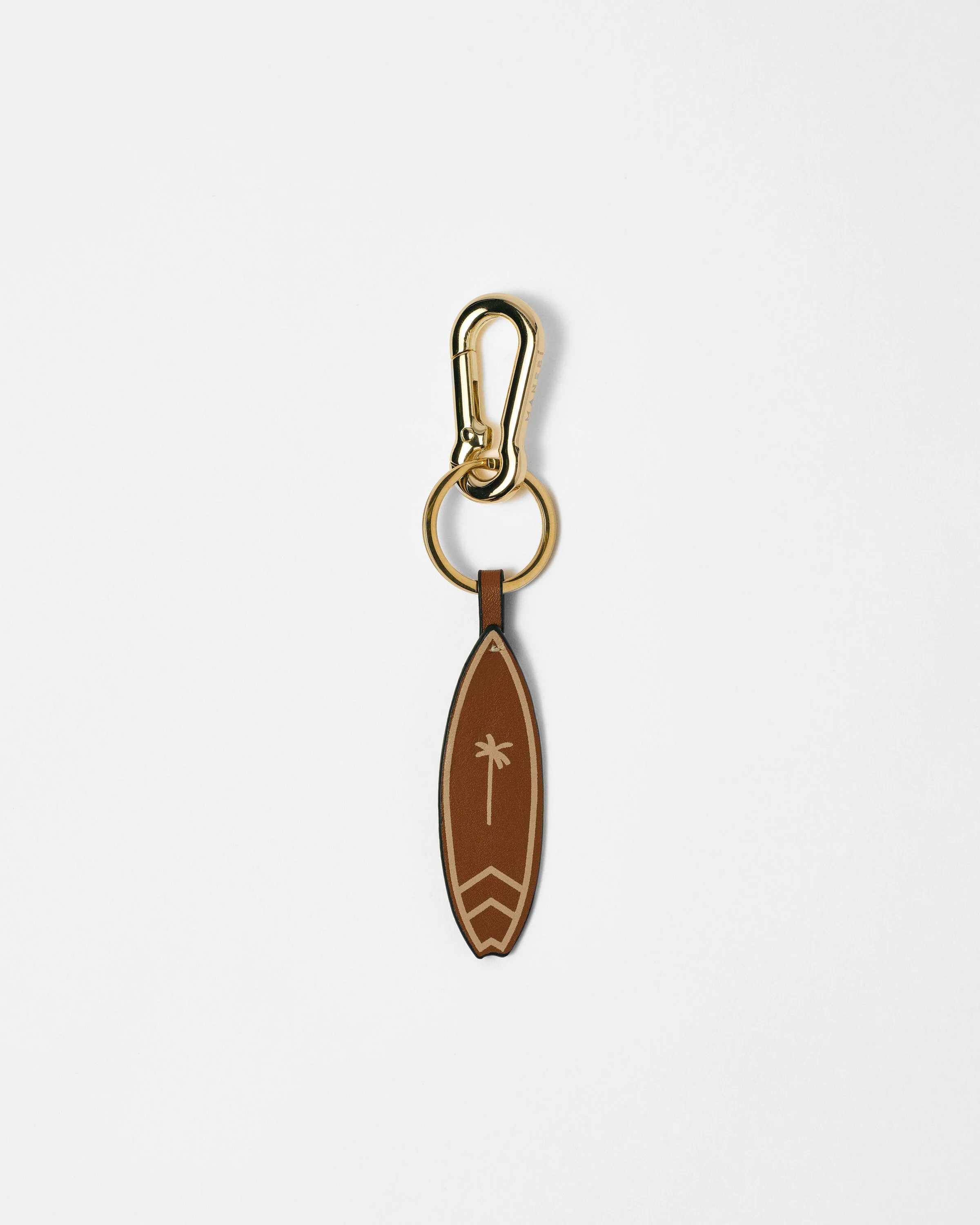 Leather Surf Keyring - L20VV - Canyon Tan With Natural and Light Gold Hardware