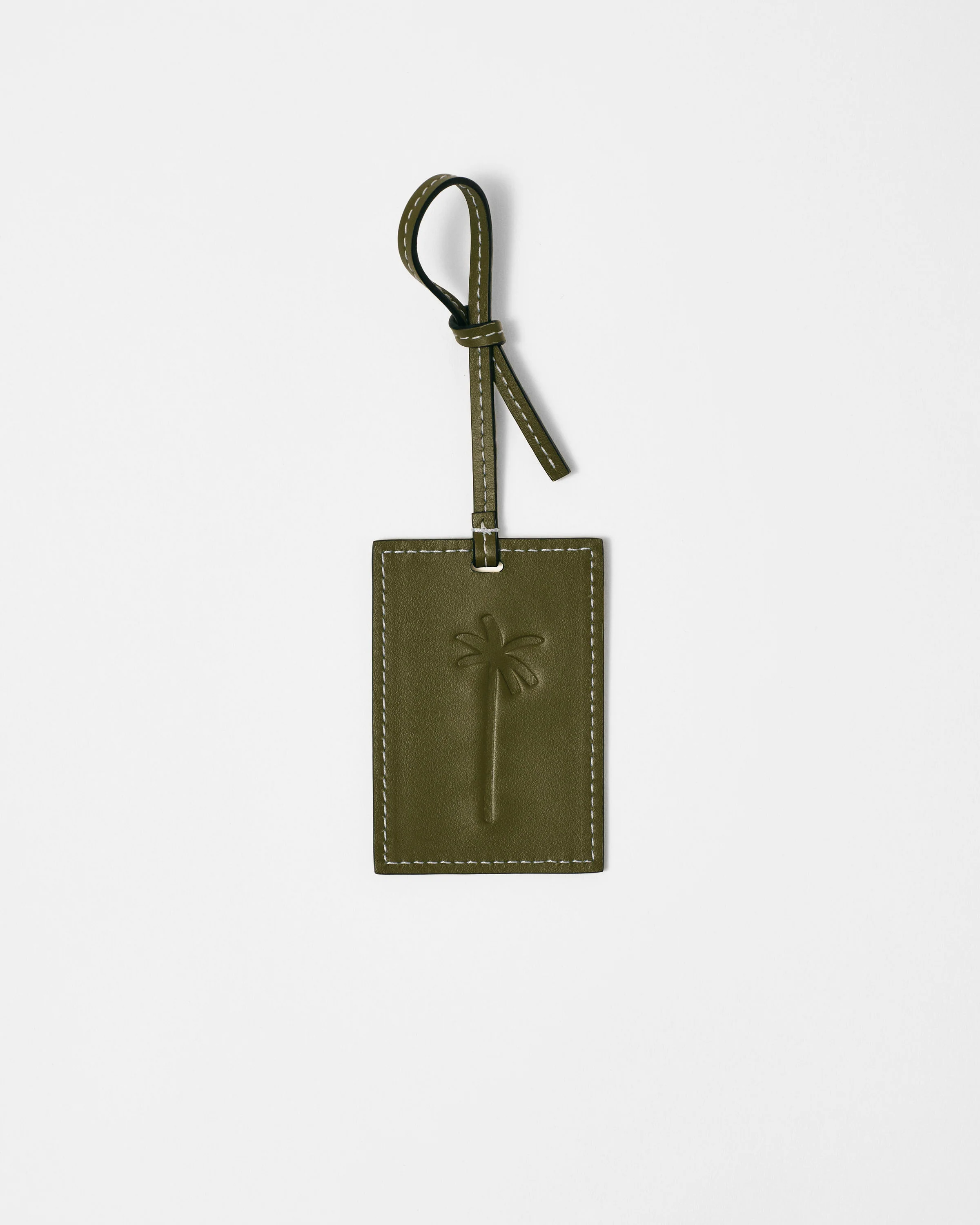 Leather Tag Charm - V51PB - Canyon Khaki - Image 3