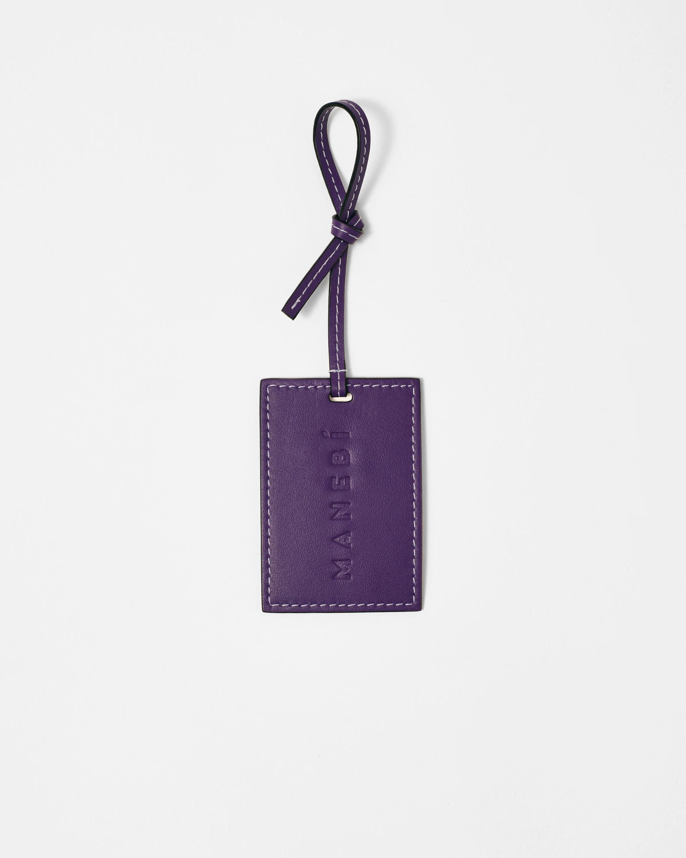 Leather Tag Charm - V47PB - Canyon Purple