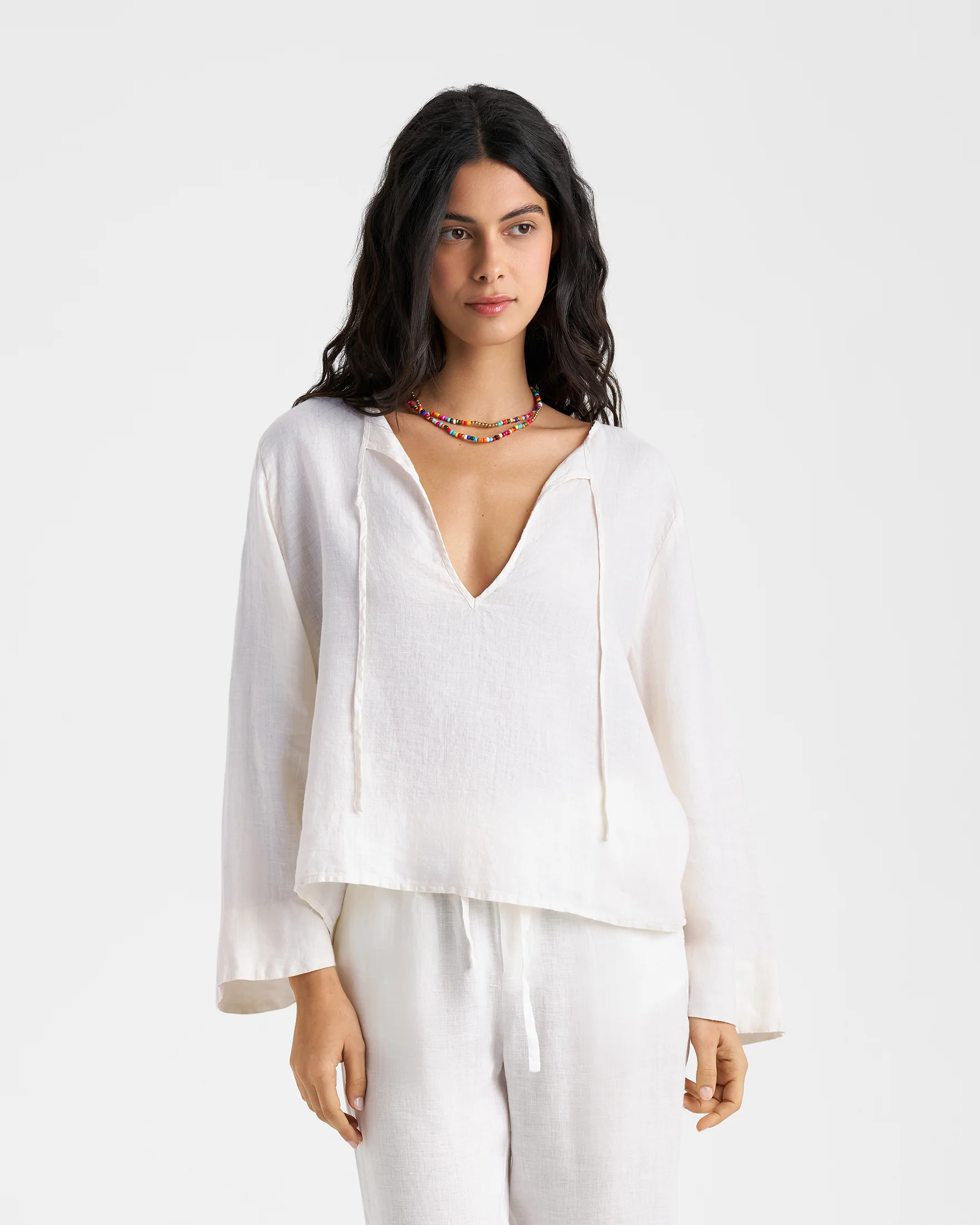 Linen Aventura Shirt - L51DY - Off White