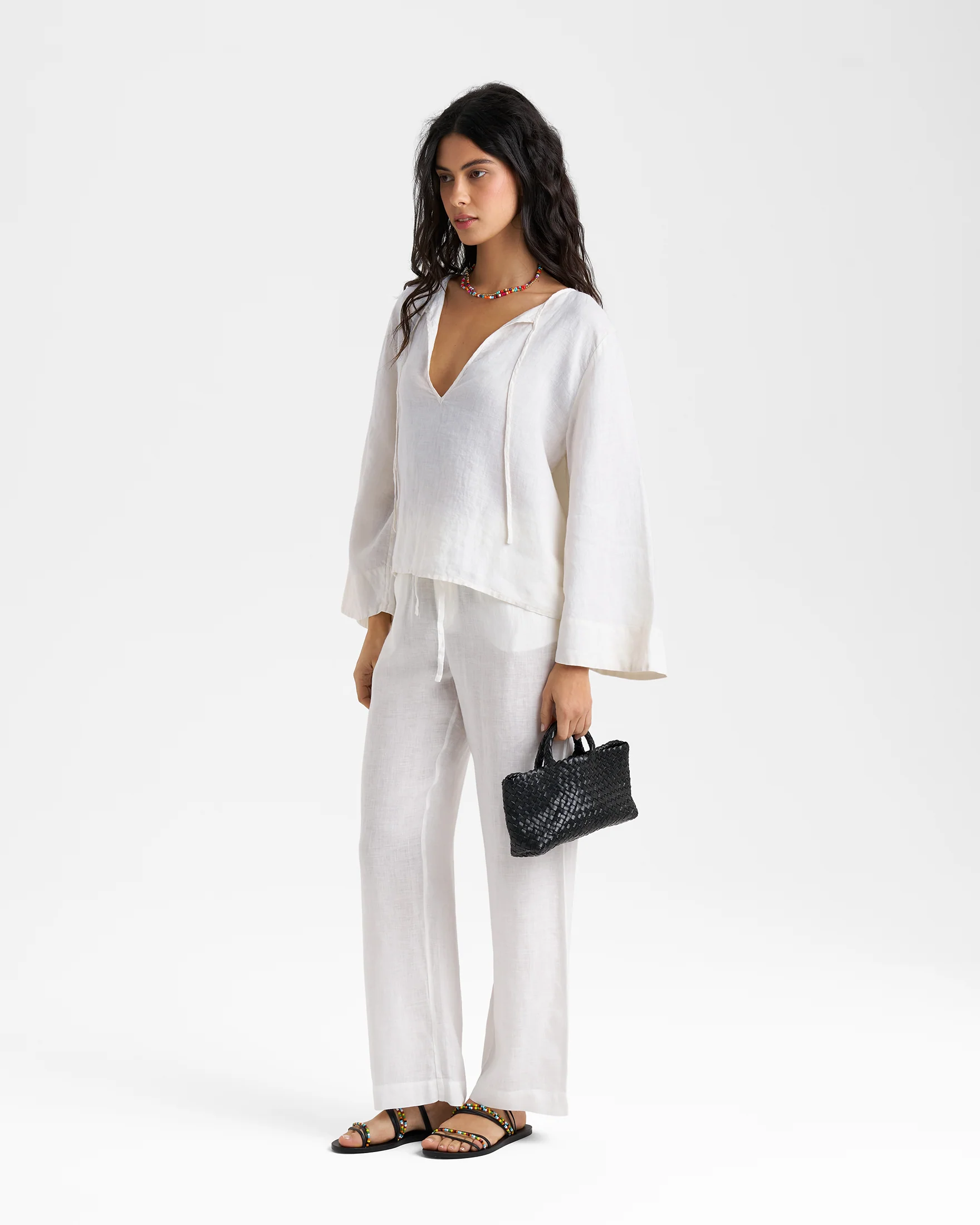 Linen Aventura Shirt - L51DY - Off White - Image 2