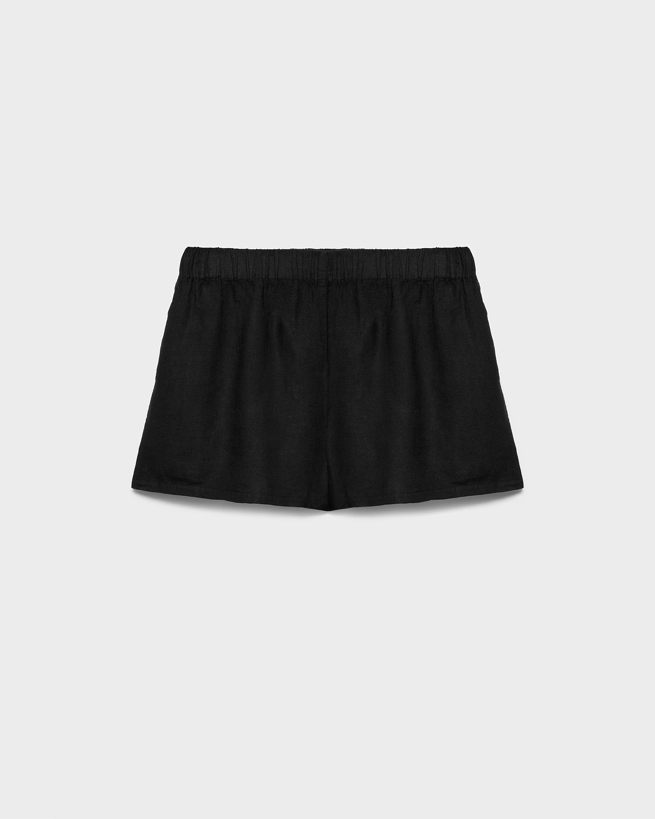 Linen Bahia Shorts - O10BV - Black - Image 5