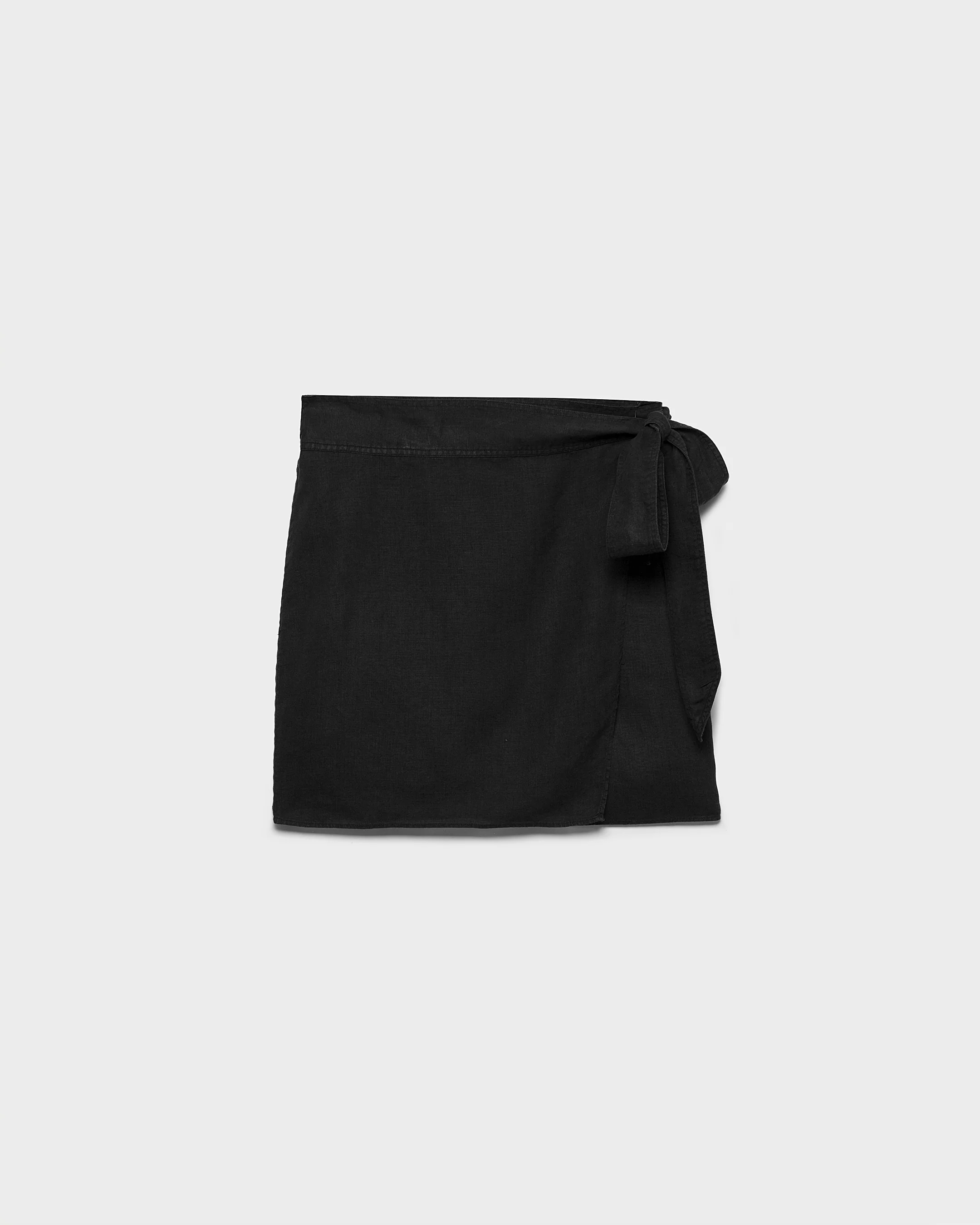 Linen Fortaleza Skirt - O10FZ - Black - Image 5