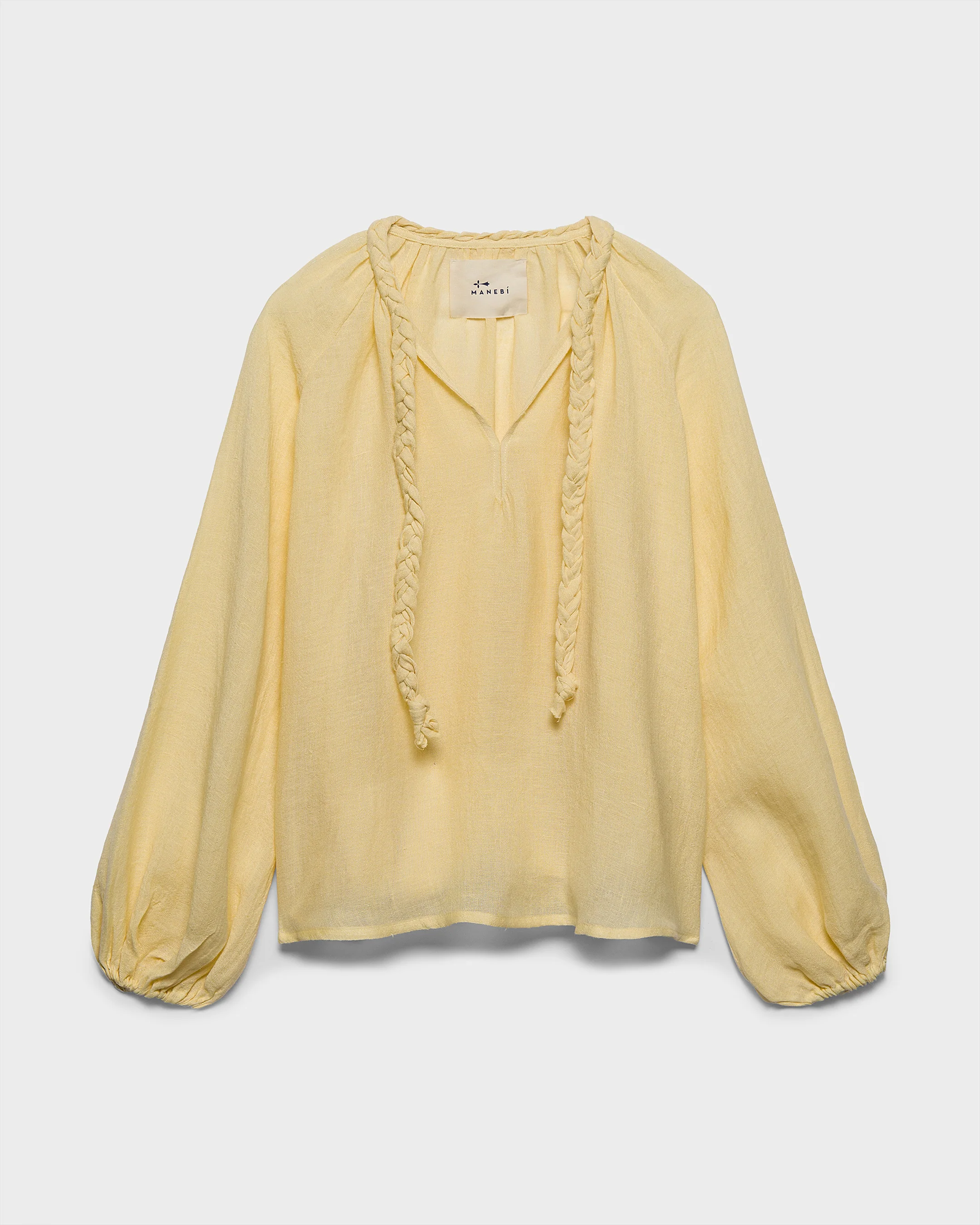 Linen Gauze Mykonos Shirt - F19MY - Butter Yellow - Image 5