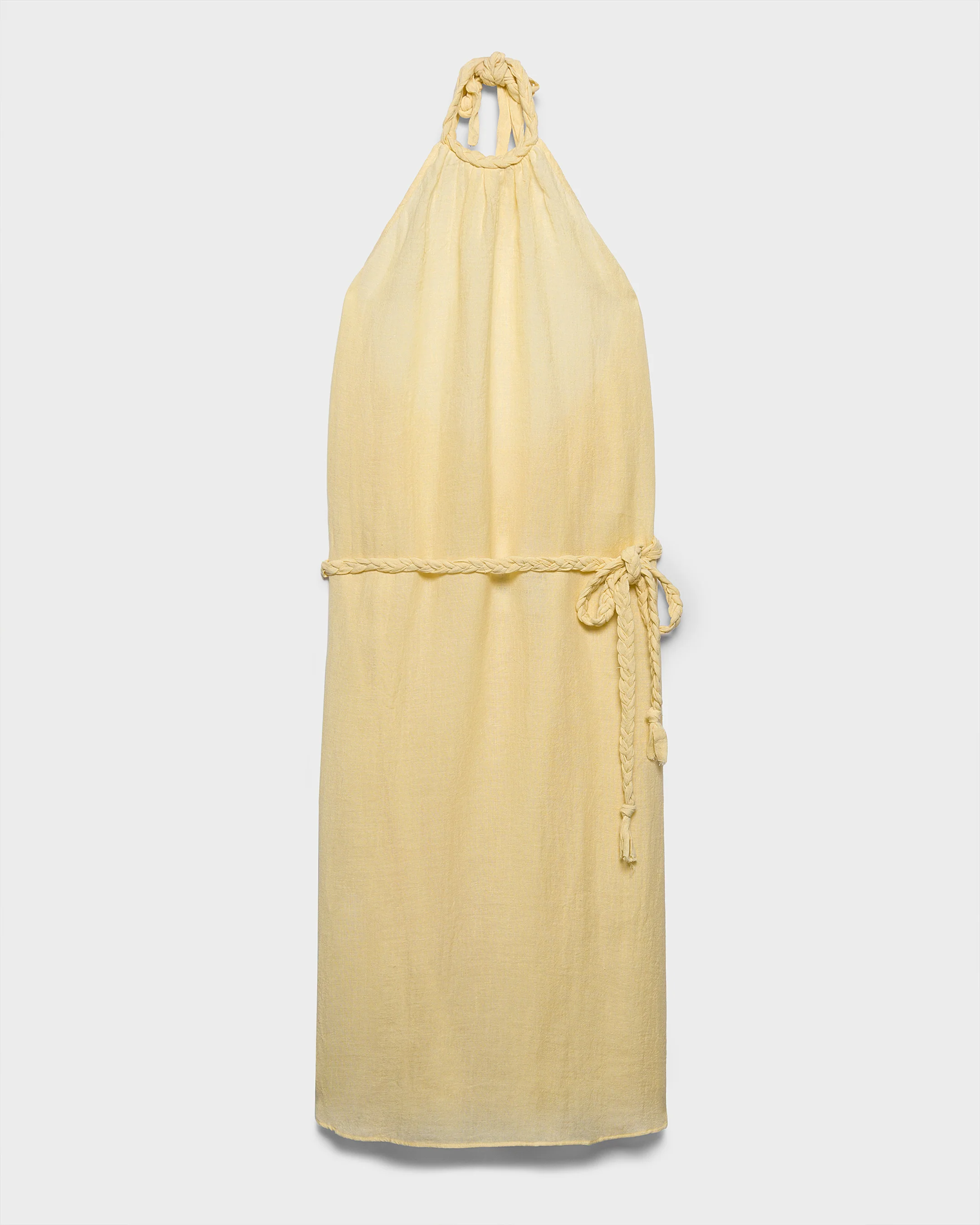 Linen Gauze Tulum Dress - F19TU - Butter Yellow - Image 5
