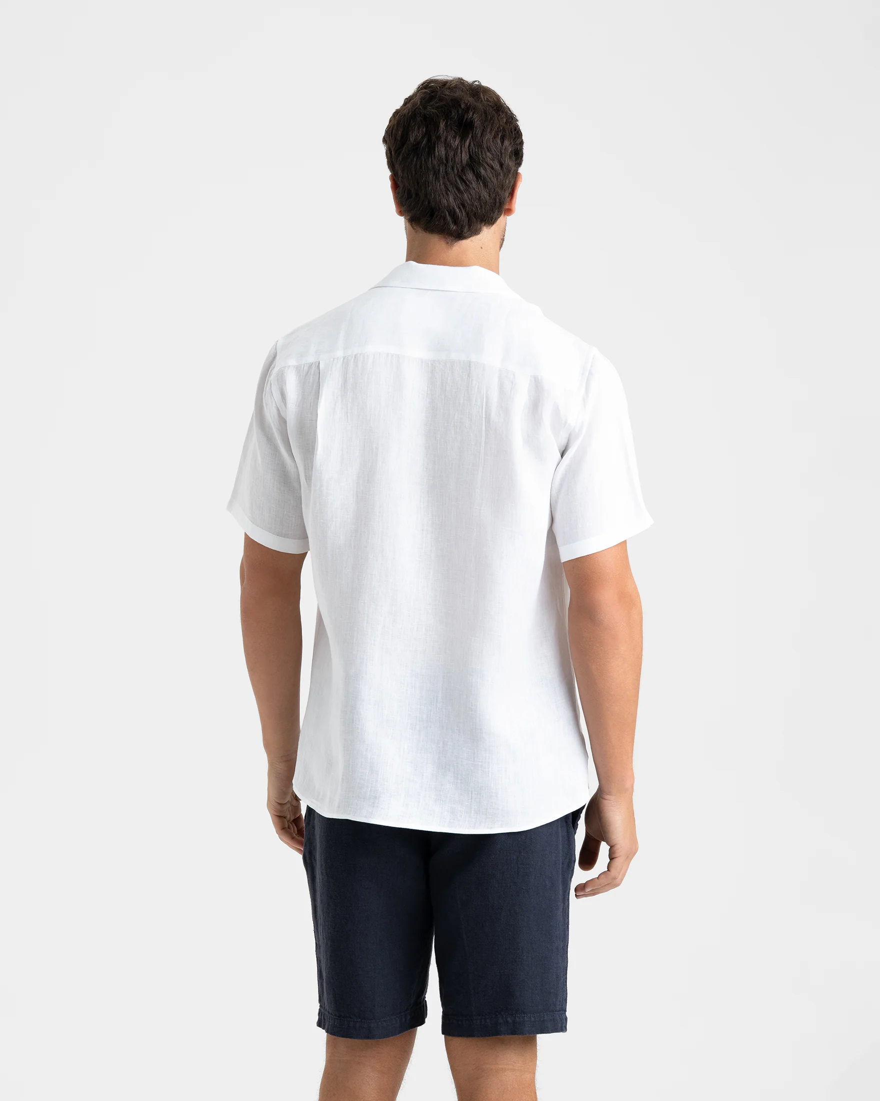 Linen Havana Camp-Collar Shirt - M52HA - Off White - Image 4