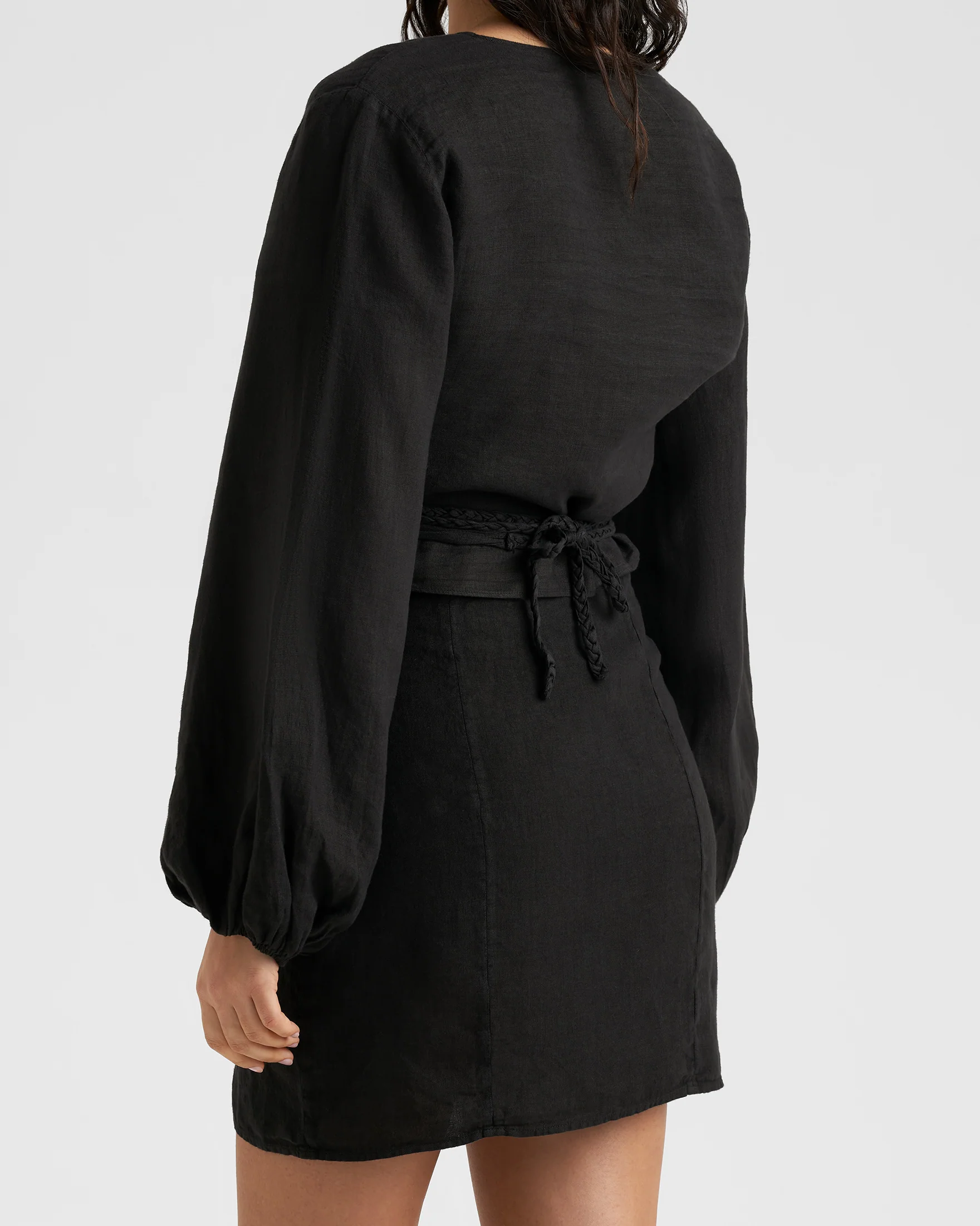 Linen Lima Skirt - O10LI - Black - Image 4
