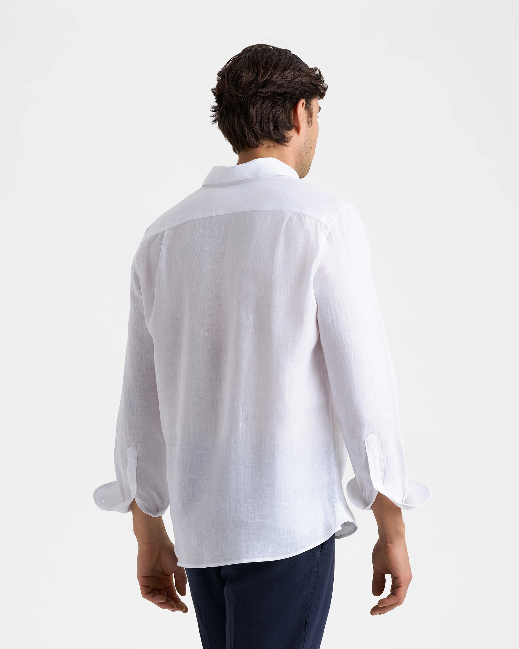 Linen Nassau Polo Shirt - M52NS - Off White - Image 4