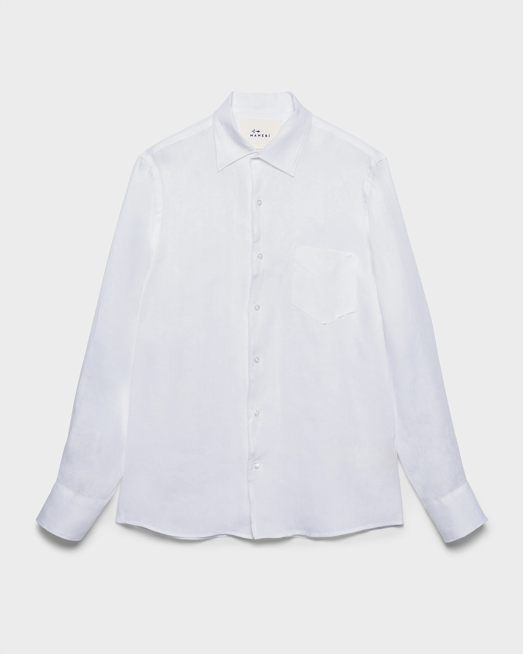 Linen Panama Shirt - M52PA - Embroidered Palm Off White - Image 5