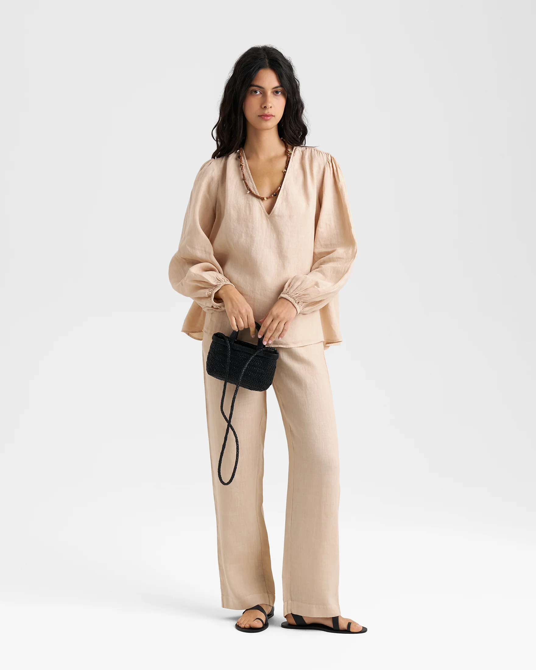 Linen Paros Shirt - L22EN - Bleached Sand - Image 2