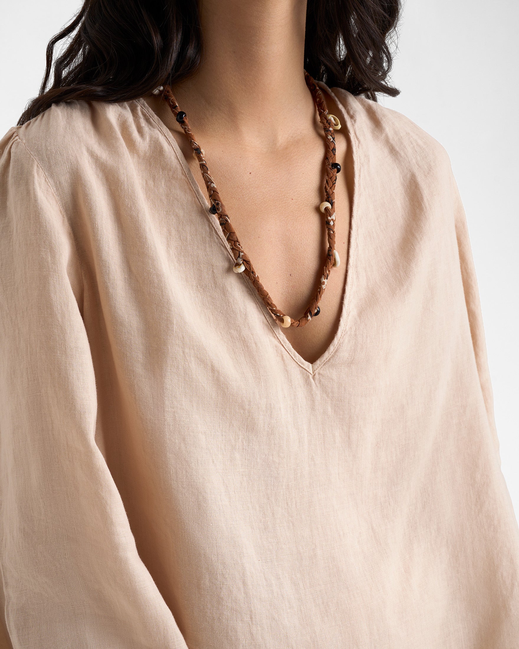 Linen Paros Shirt - L22EN - Bleached Sand - Image 3