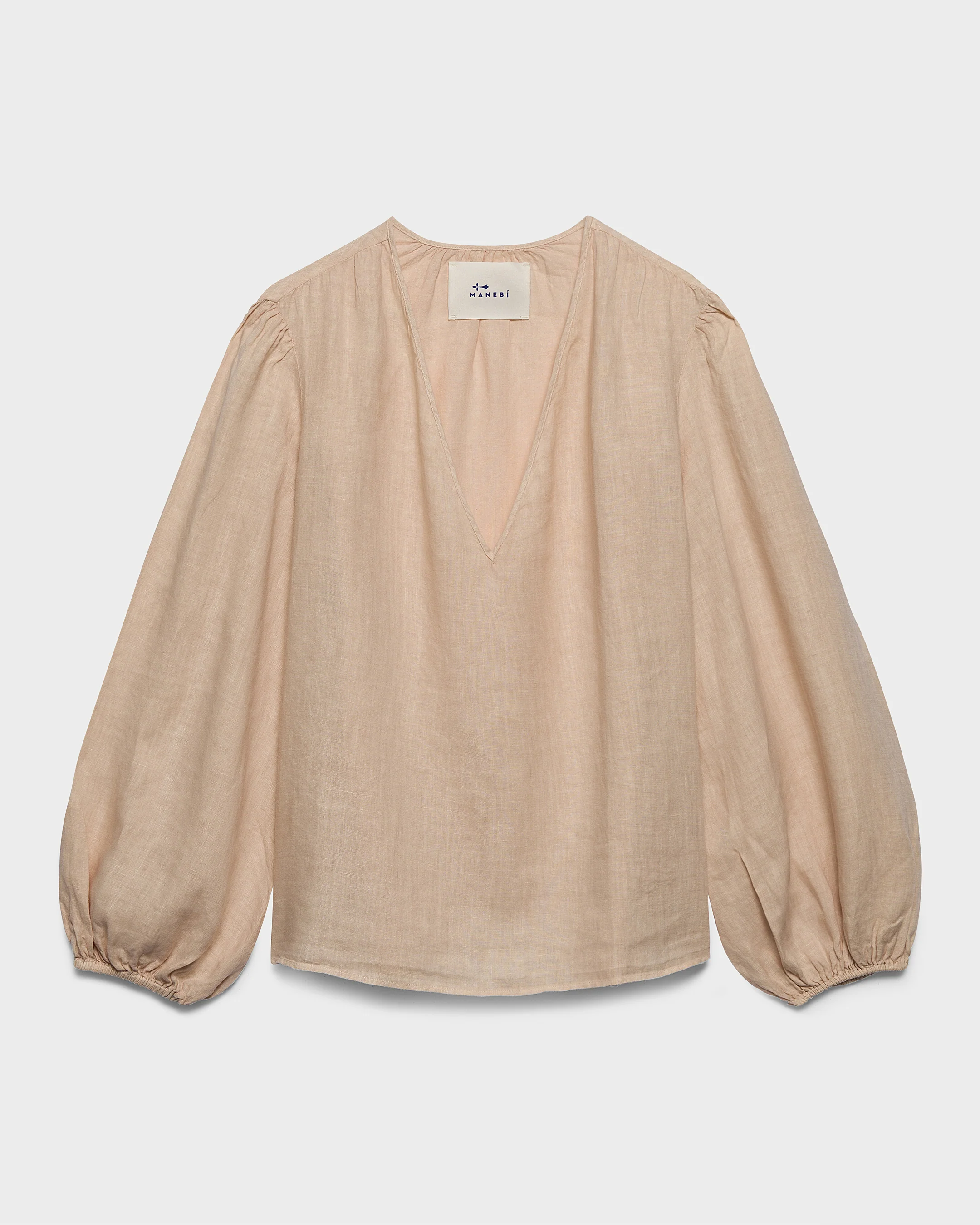 Linen Paros Shirt - L22EN - Bleached Sand - Image 5