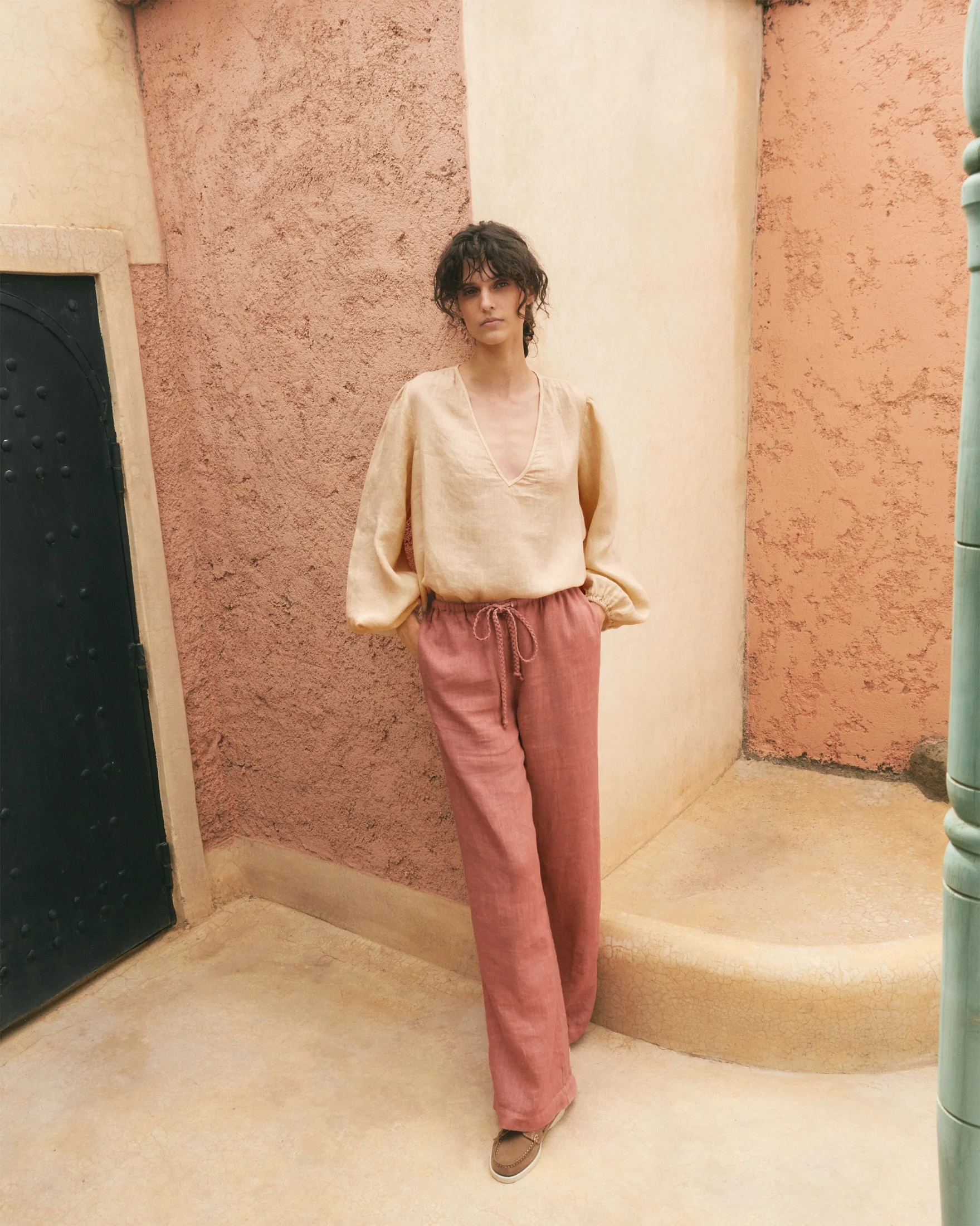 Linen Paros Shirt - L22EN - Bleached Sand - Image 6