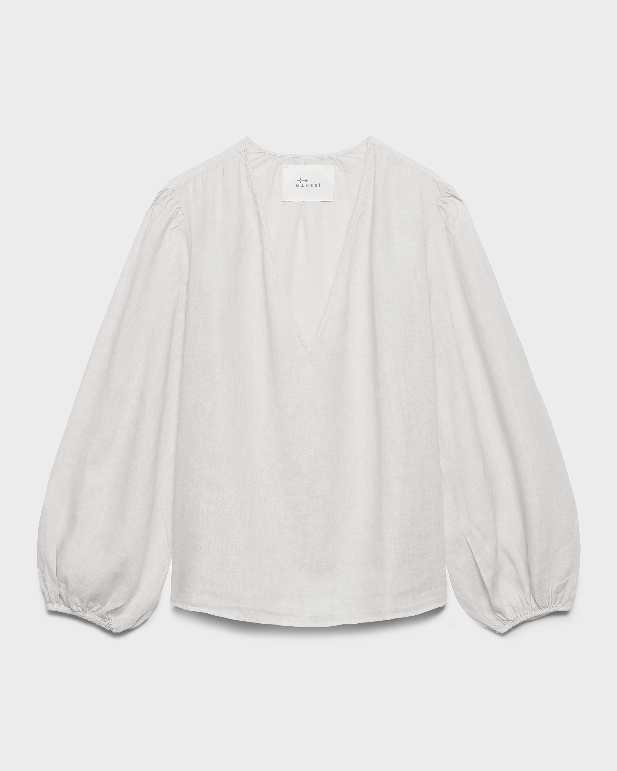 Linen Paros Shirt - L51EN - Shell White - Image 4
