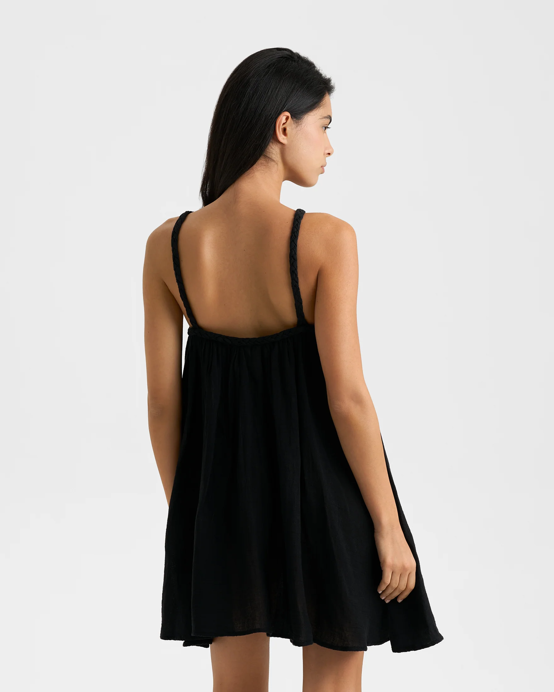 Linen Pasadina Dress - O10PD - Black - Image 4