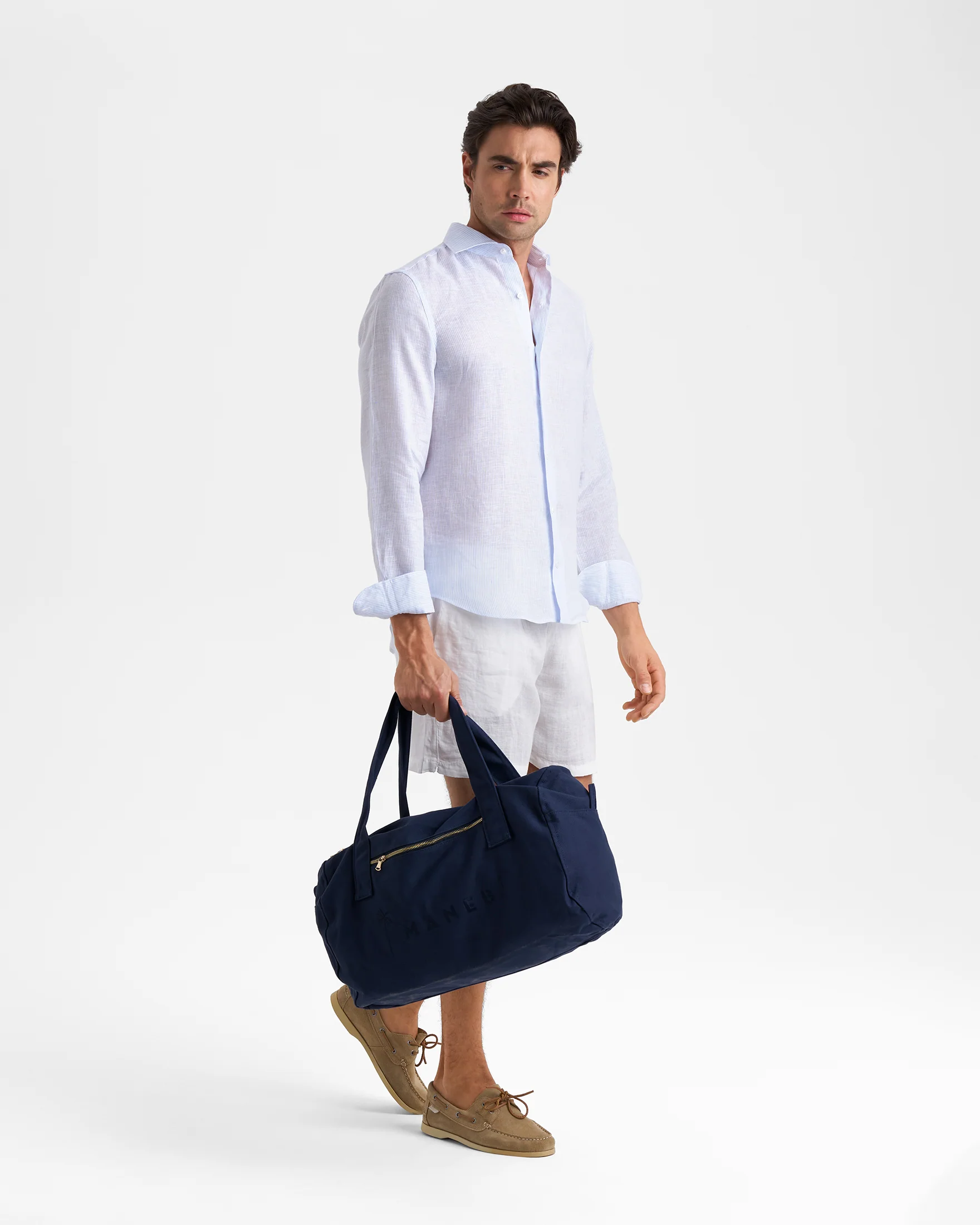 Linen Posillipo Shirt - A36GZ - Light Blue And White Stripes - Image 2