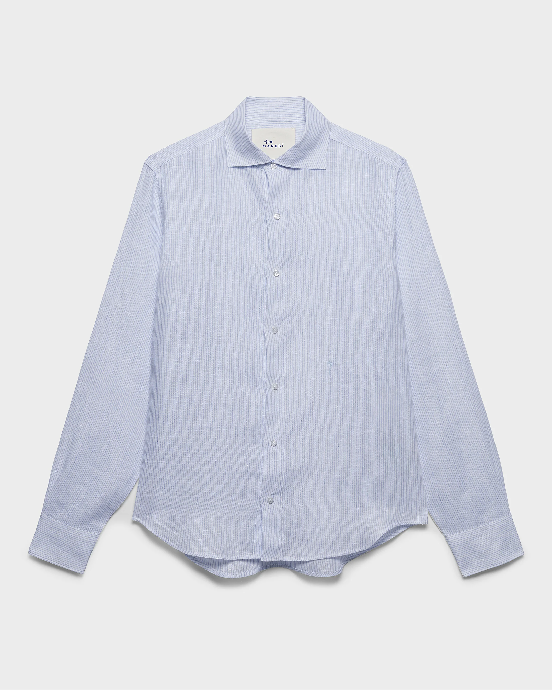 Linen Posillipo Shirt - A36GZ - Light Blue And White Stripes - Image 5