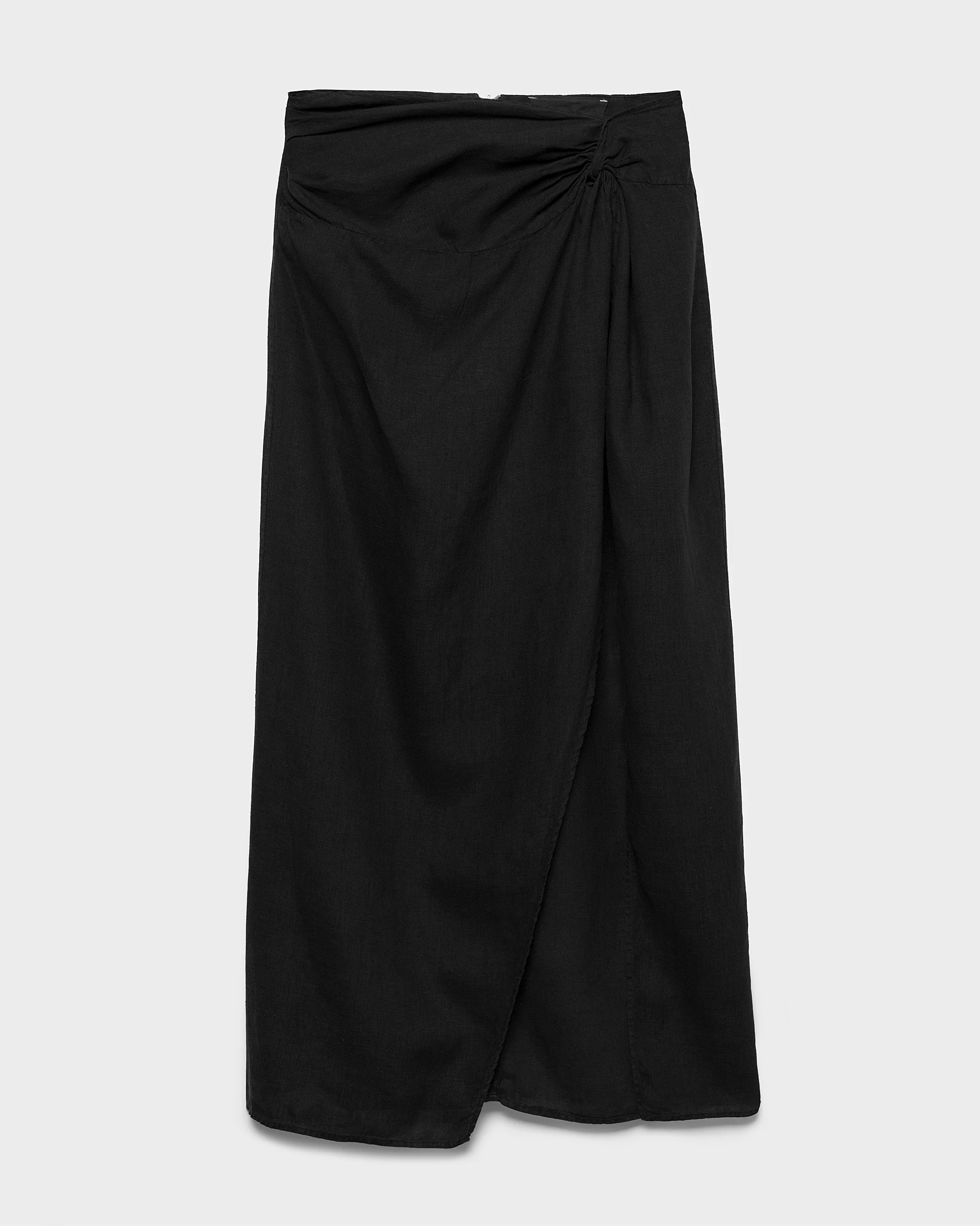 Linen Trancoso Skirt - O10PN - Black - Image 5