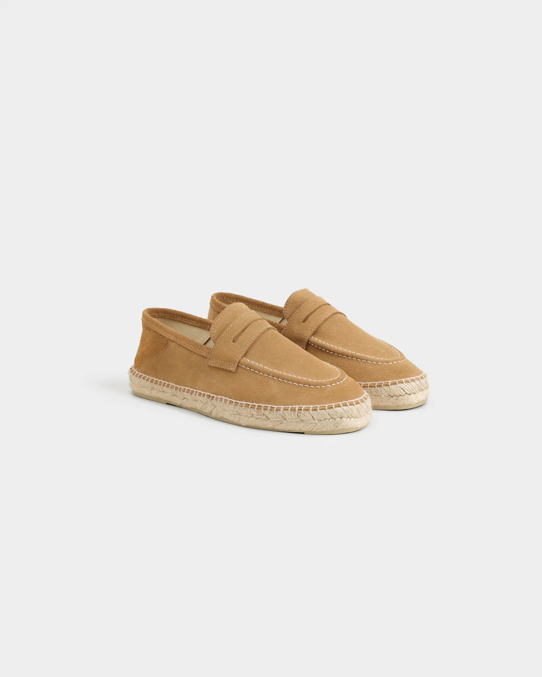 Suede Loafers Espadrilles - M28L0 - Hamptons Washed Beige - Image 3