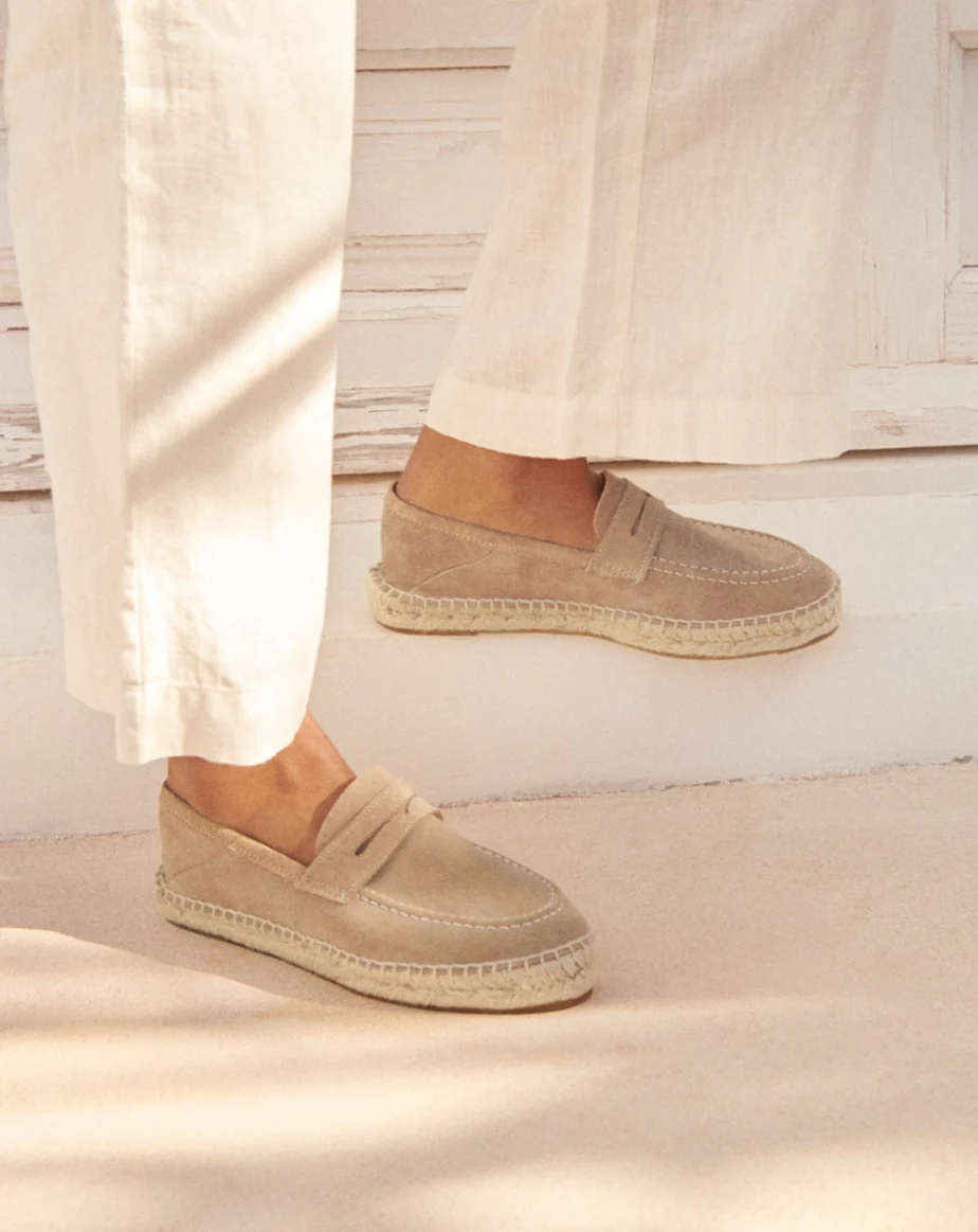 Suede Loafers Espadrilles - W19LW - Hamptons Vintage Taupe - Image 5