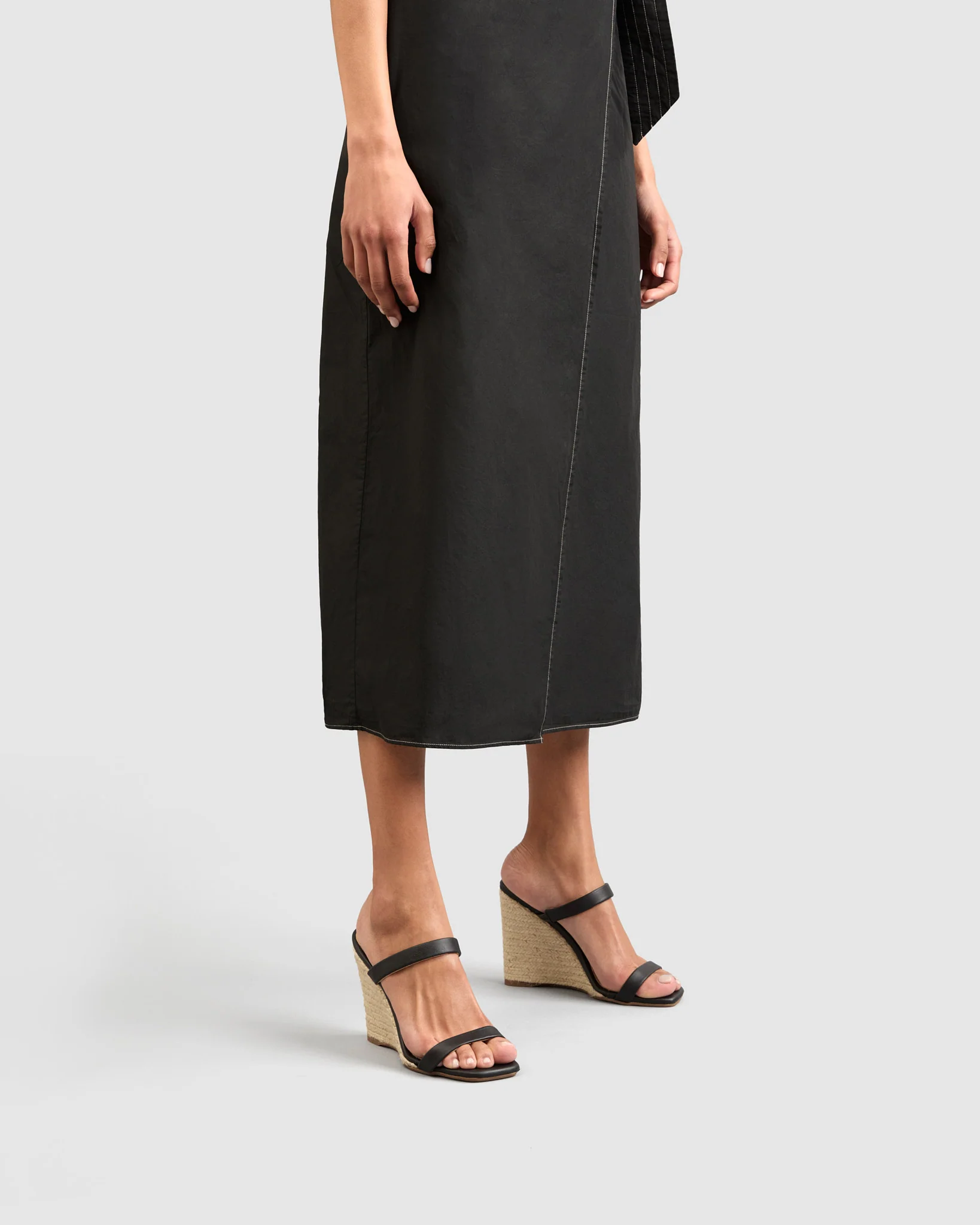 Lou Leather Wedge Mule Espadrilles - N09XQ - Alex Rivière Studio X Manebí - Black - Image 5