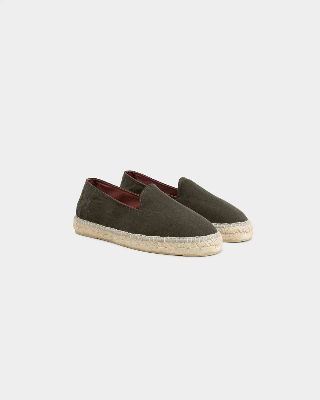 Tangana Lyocell Linen Blend Espadrilles - Q78C0 - Luca Rubinacci x Manebí Military Green - Image 3