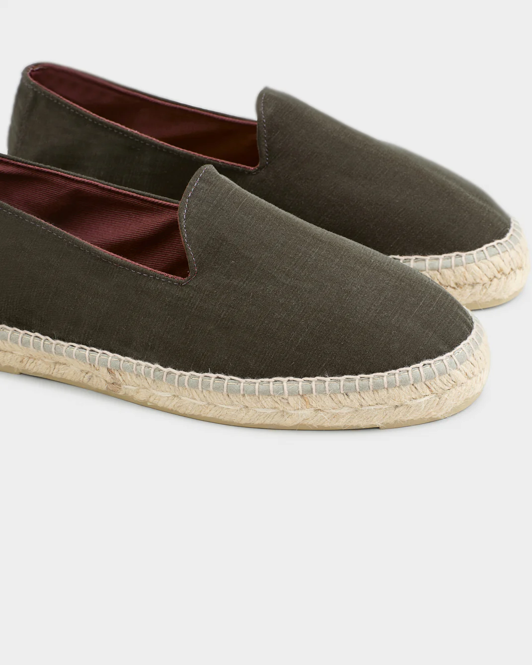 Tangana Lyocell Linen Blend Espadrilles - Q78C0 - Luca Rubinacci x Manebí Military Green - Image 4